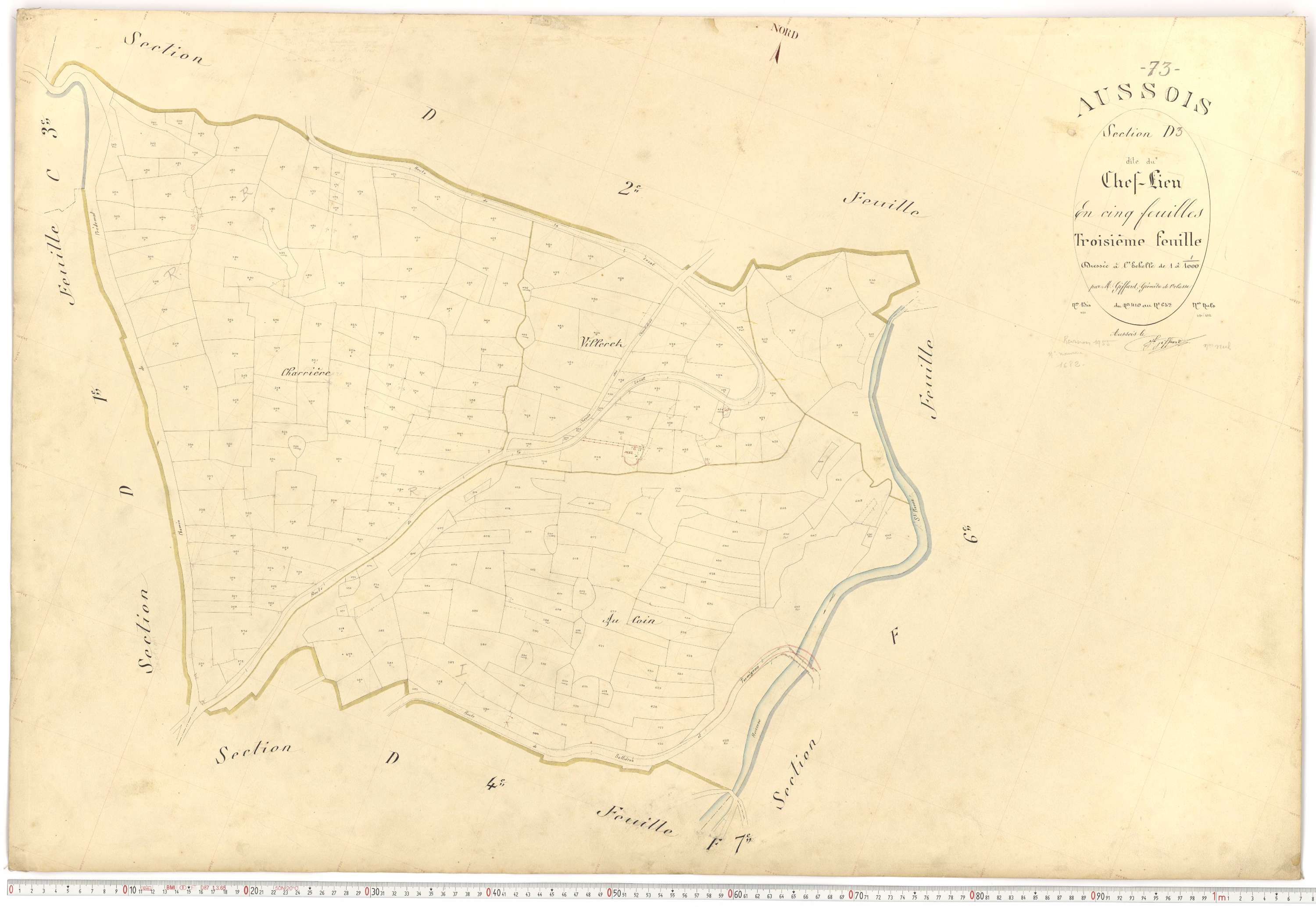 Aussois - Plans cadastraux du premier cadastre français.