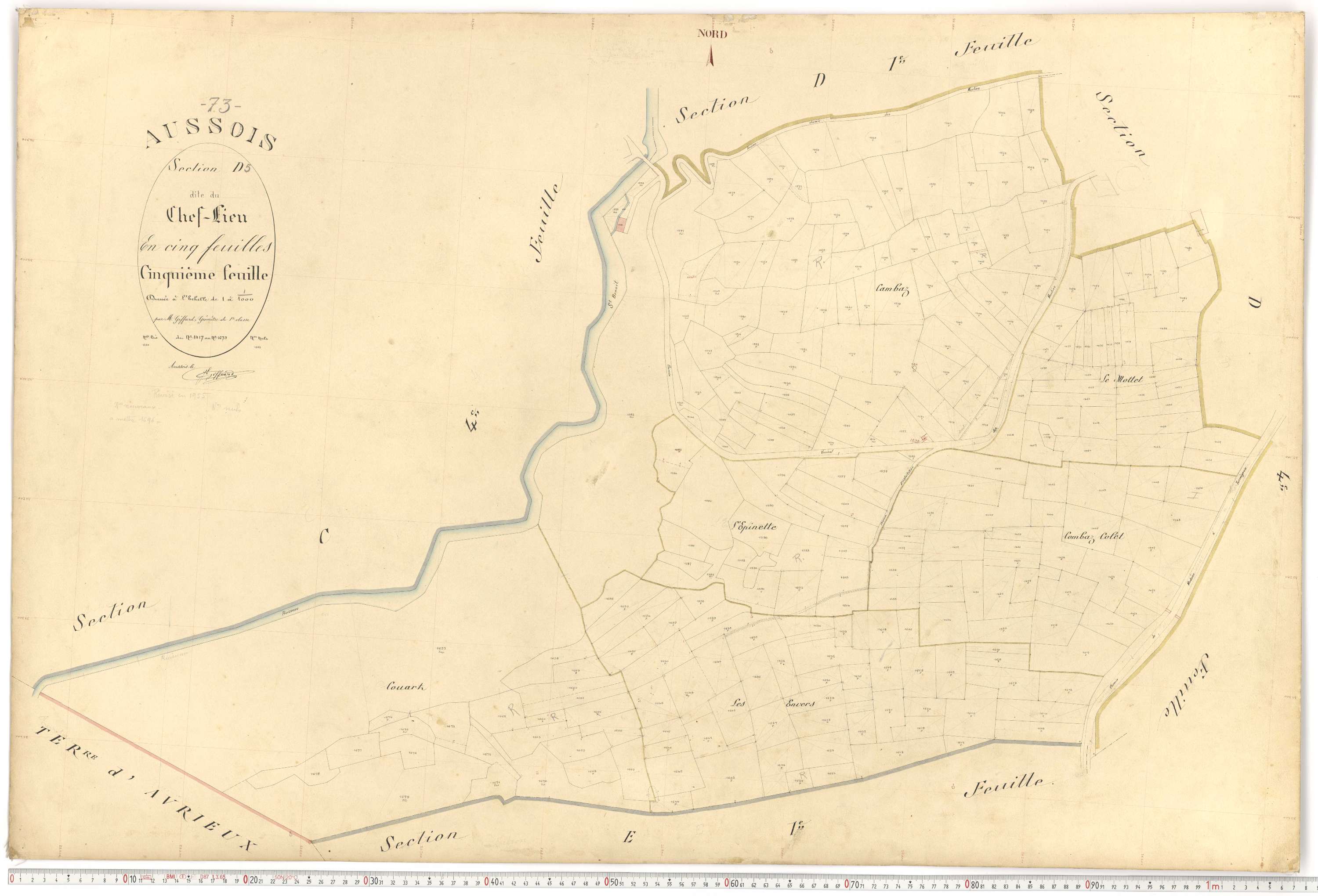 Aussois - Plans cadastraux du premier cadastre français.