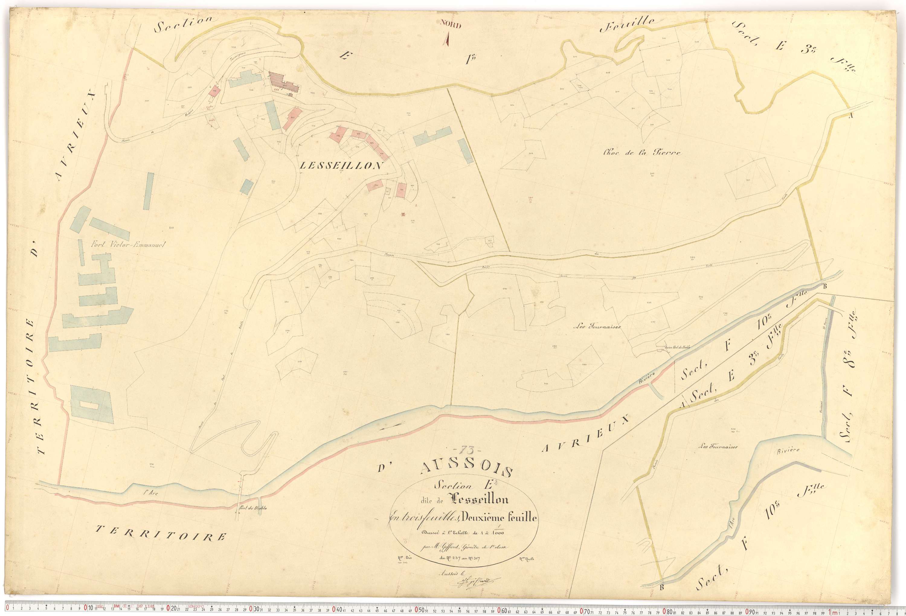 Aussois - Plans cadastraux du premier cadastre français.