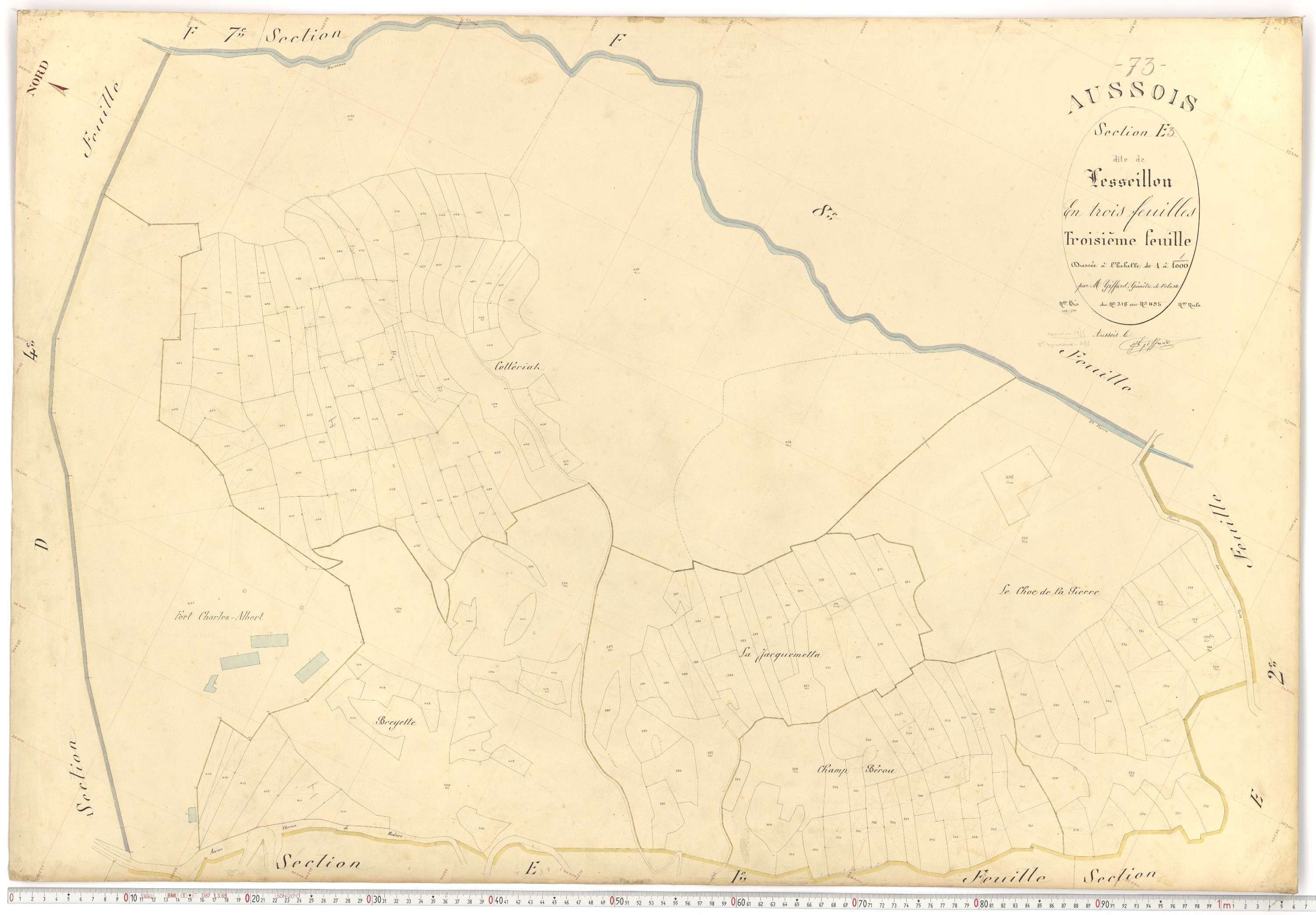 Aussois - Plans cadastraux du premier cadastre français.