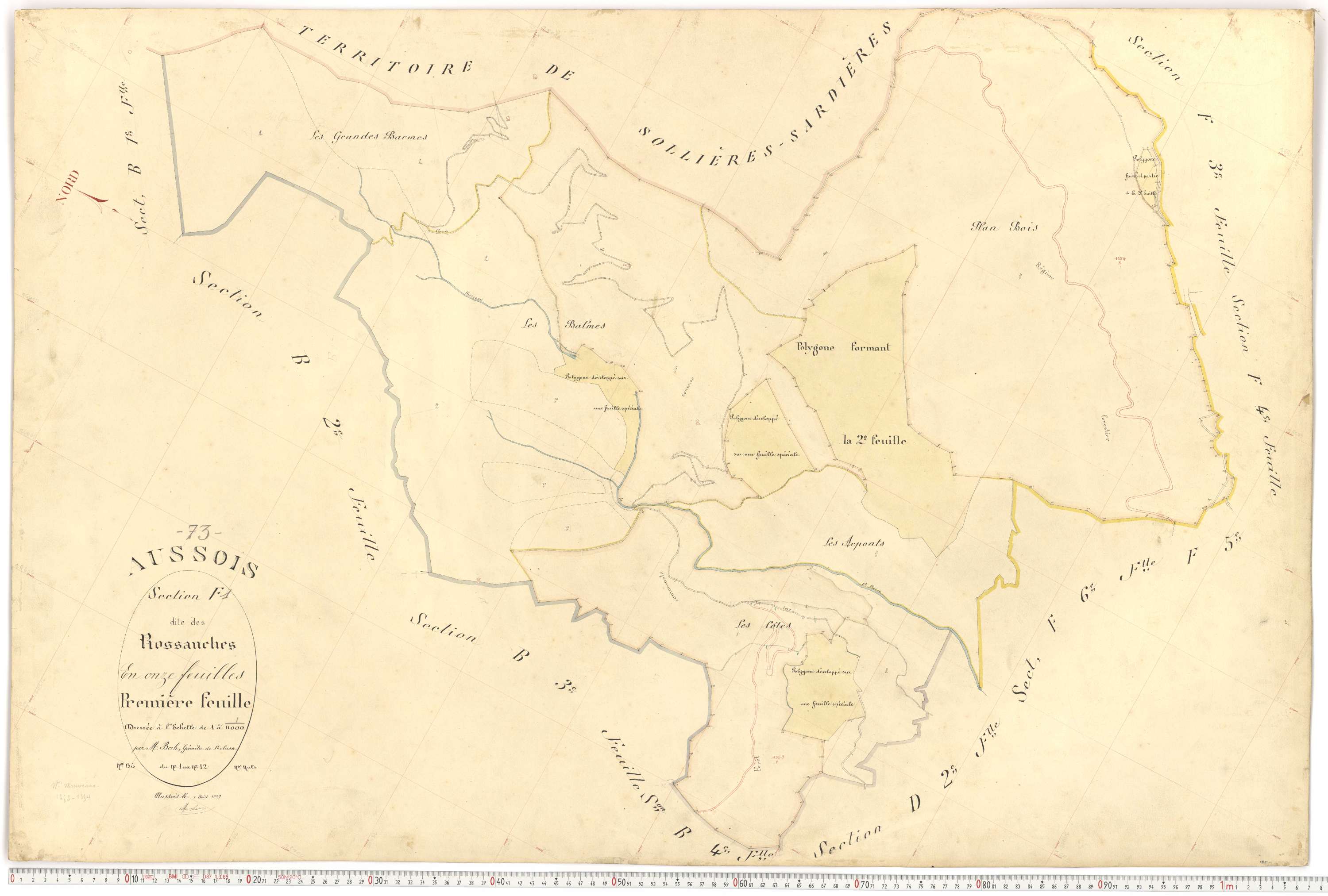 Aussois - Plans cadastraux du premier cadastre français.