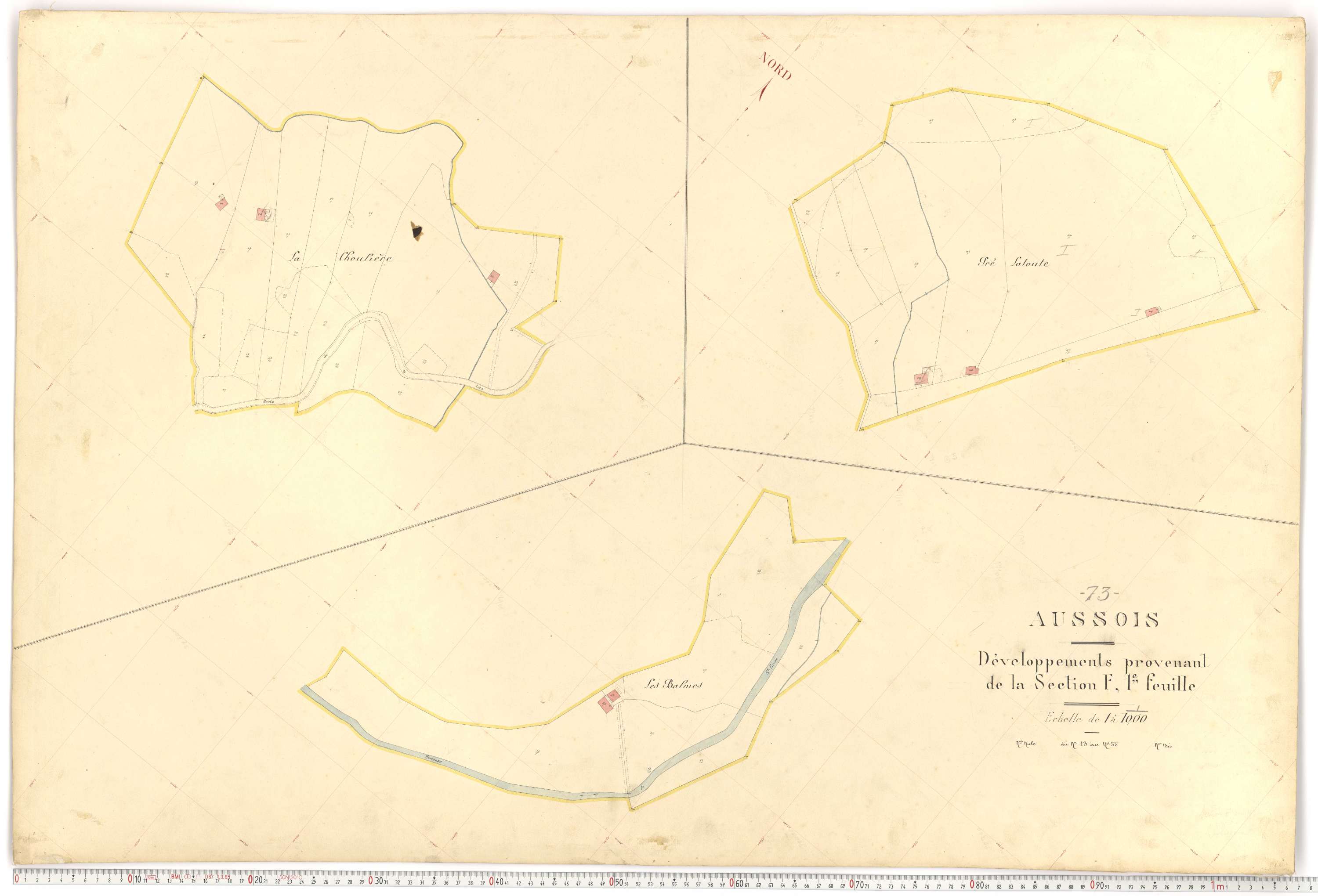 Aussois - Plans cadastraux du premier cadastre français.