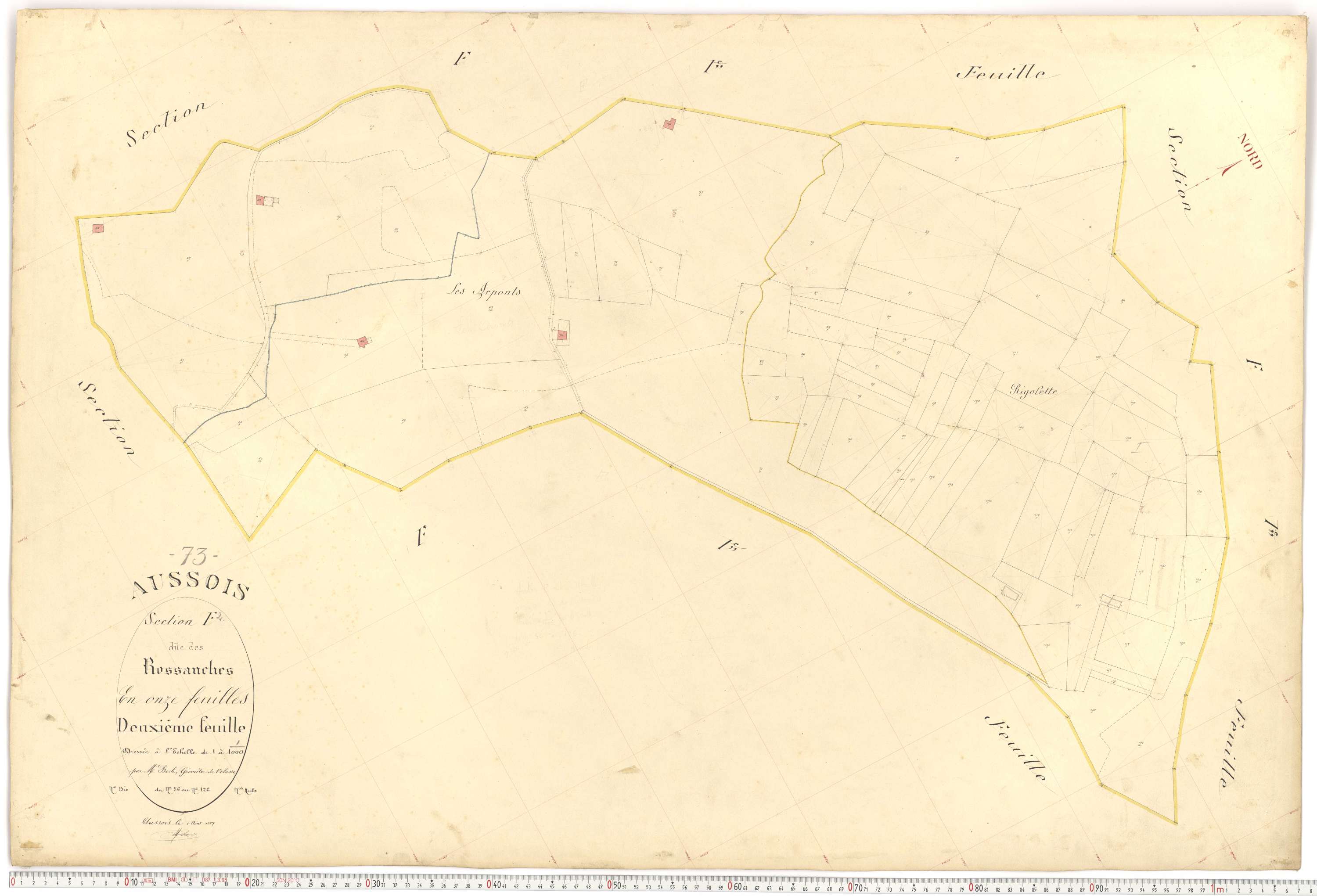 Aussois - Plans cadastraux du premier cadastre français.