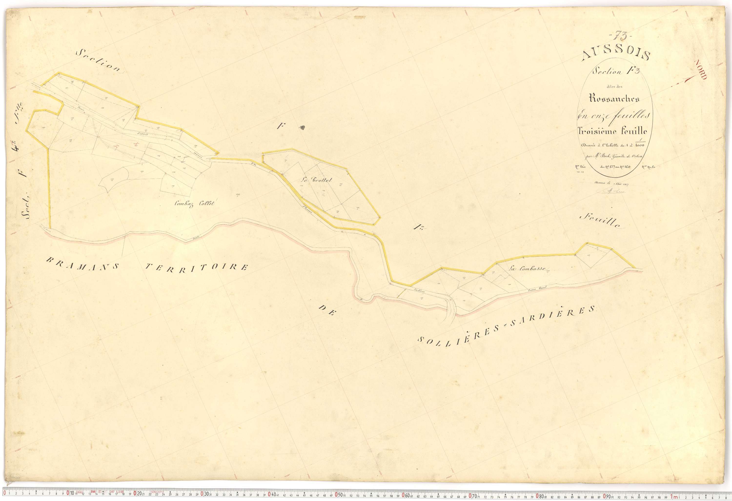 Aussois - Plans cadastraux du premier cadastre français.