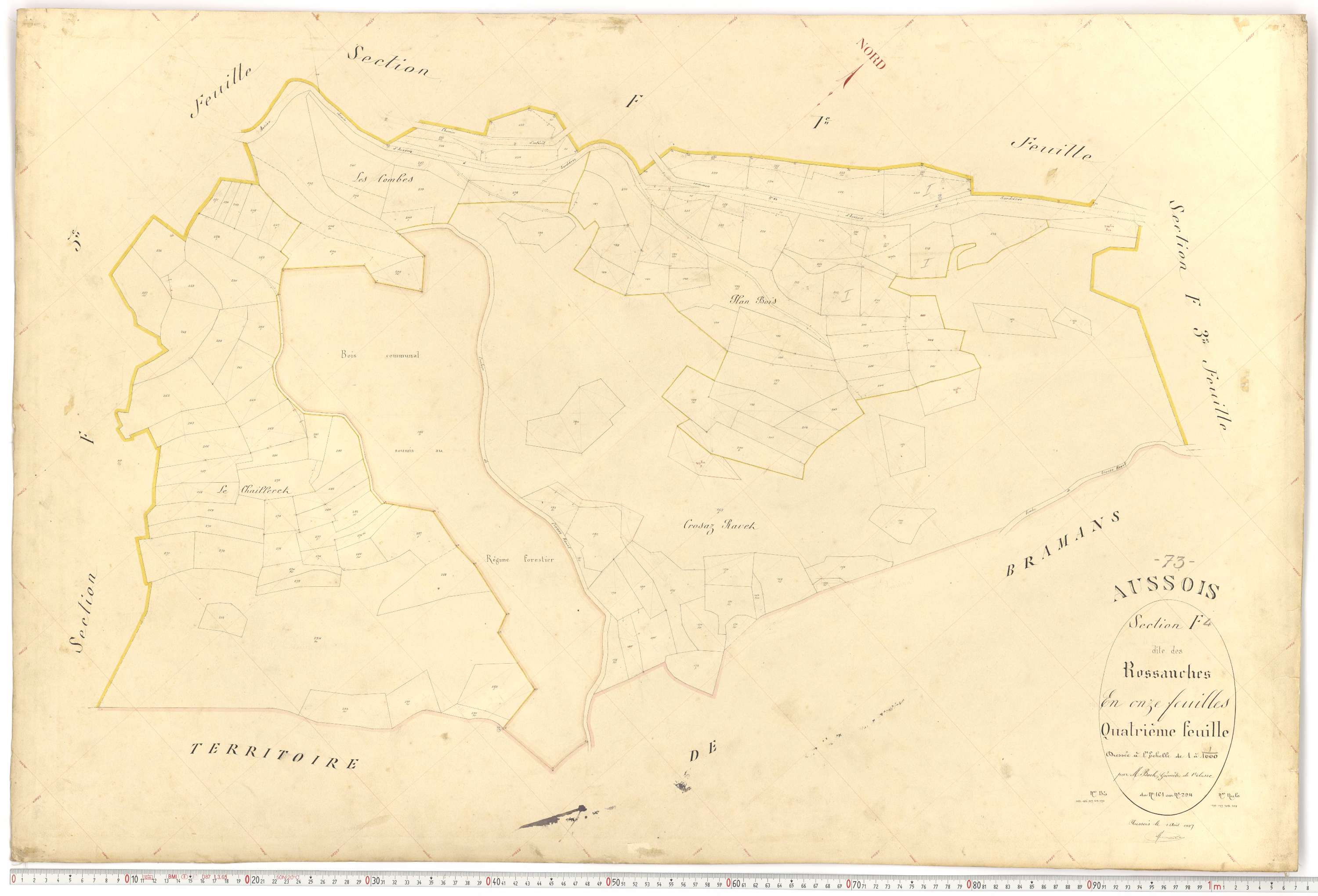 Aussois - Plans cadastraux du premier cadastre français.