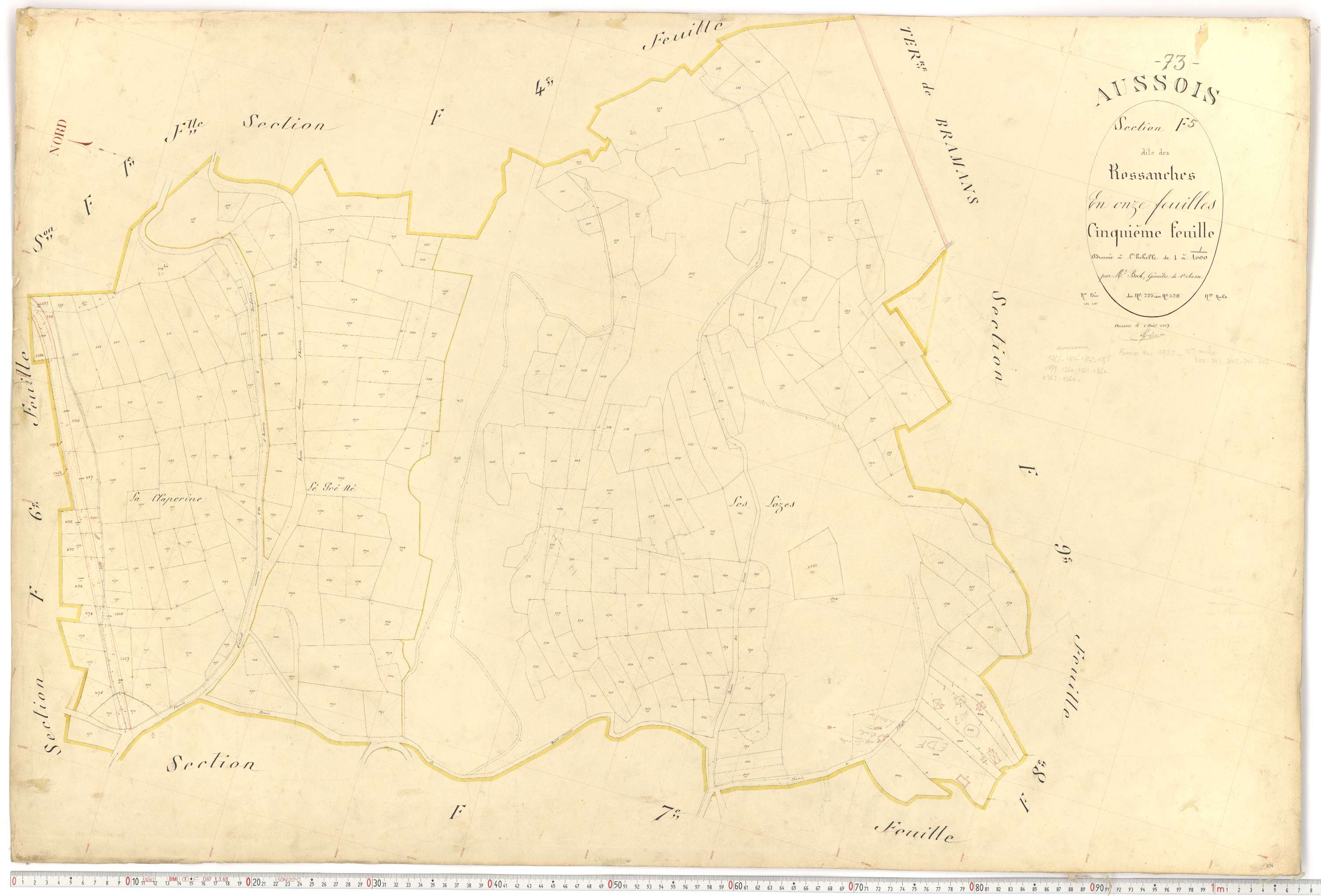 Aussois - Plans cadastraux du premier cadastre français.