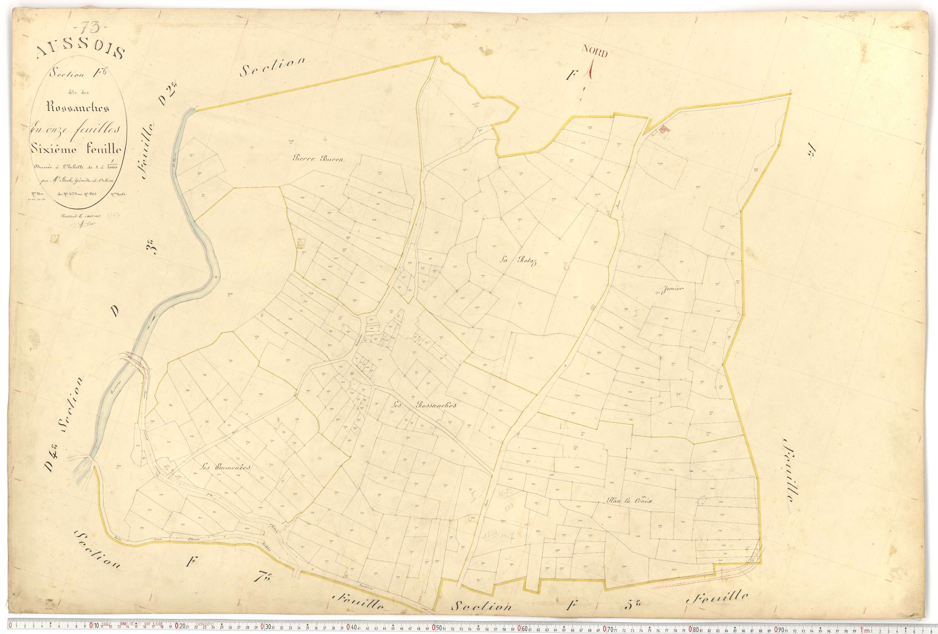 Aussois - Plans cadastraux du premier cadastre français.