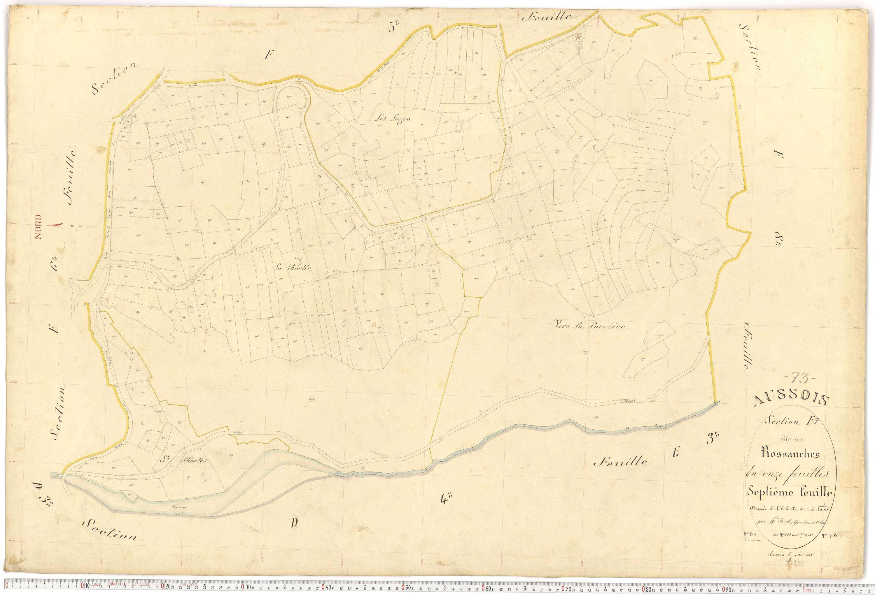 Aussois - Plans cadastraux du premier cadastre français.