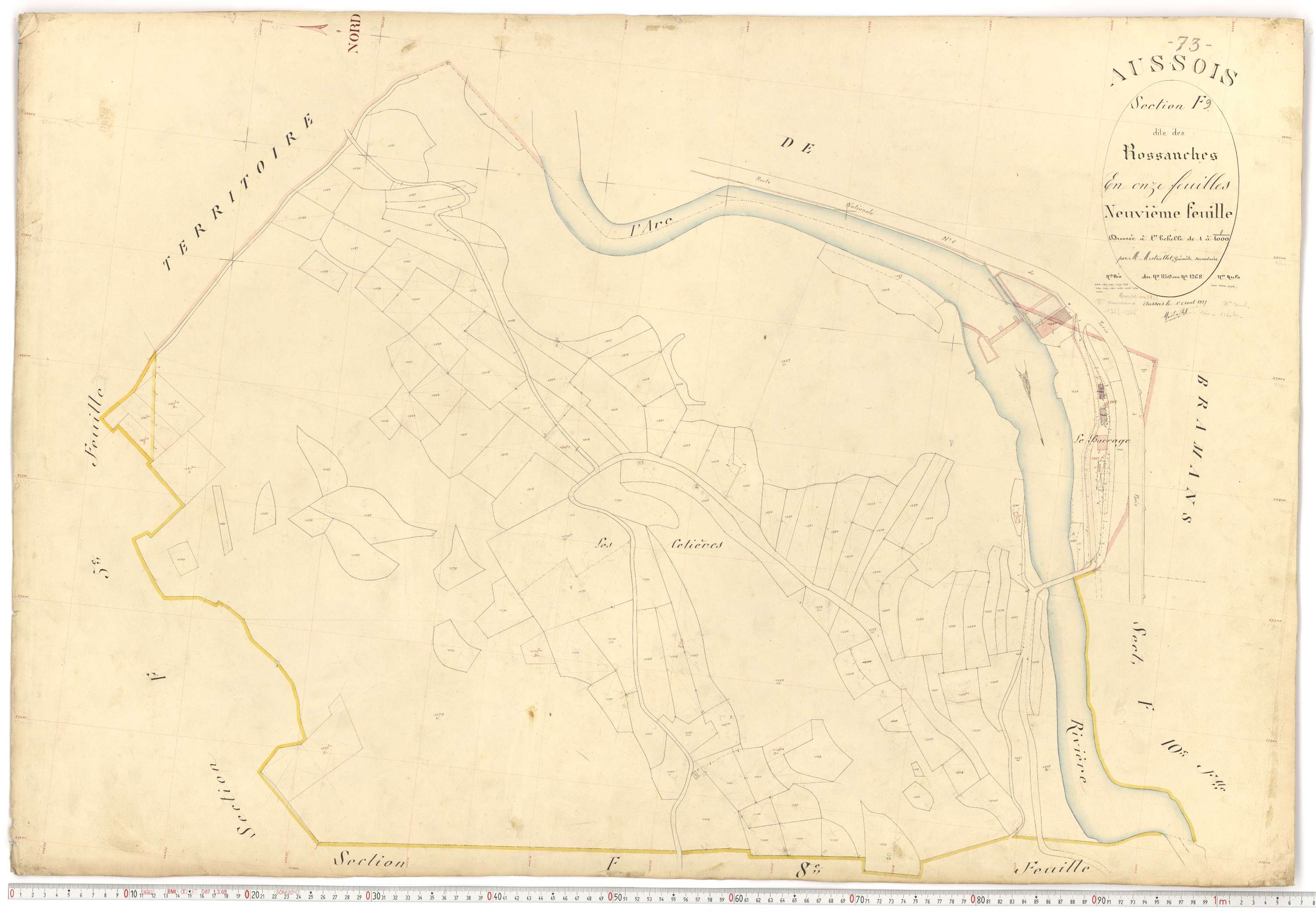 Aussois - Plans cadastraux du premier cadastre français.