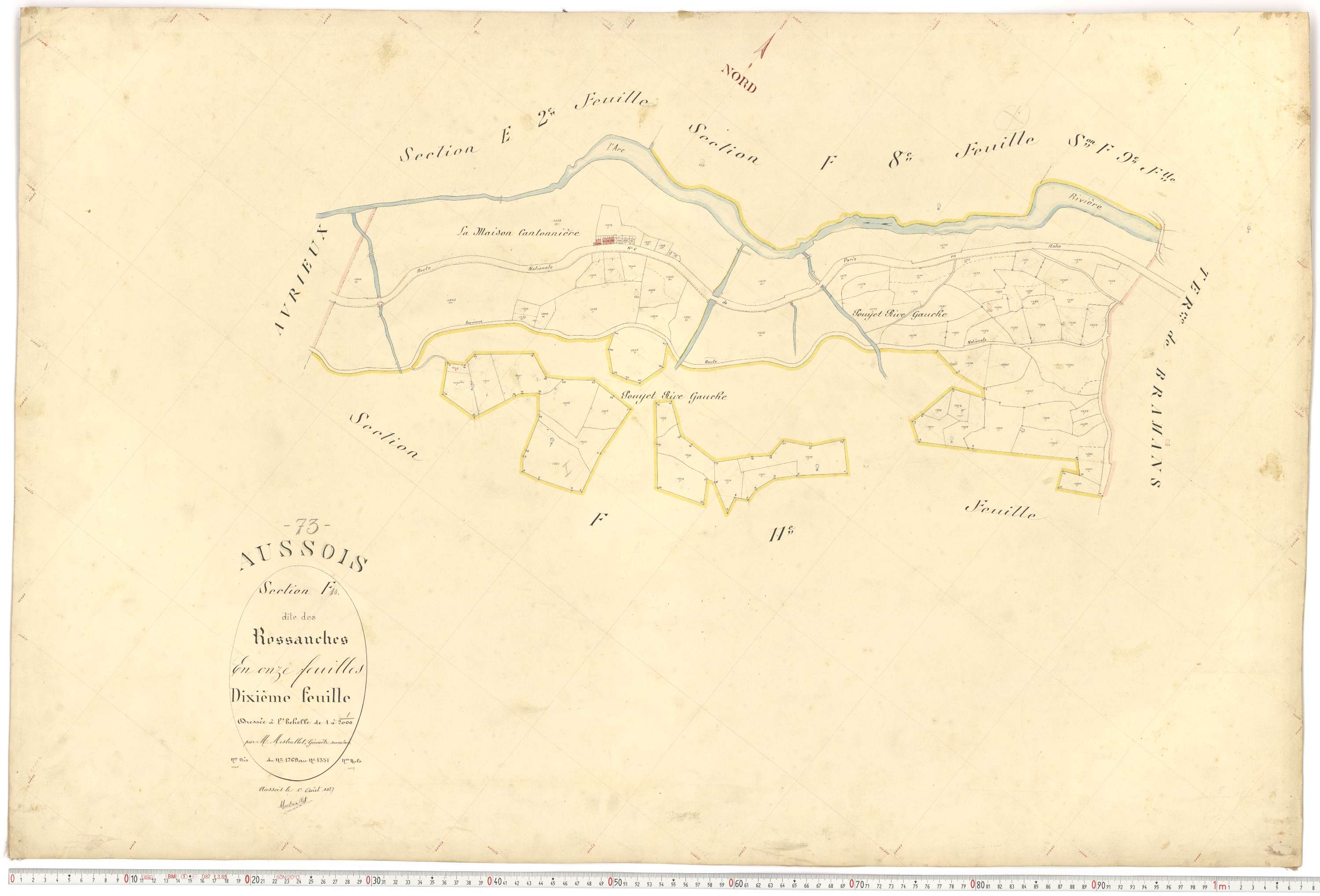 Aussois - Plans cadastraux du premier cadastre français.