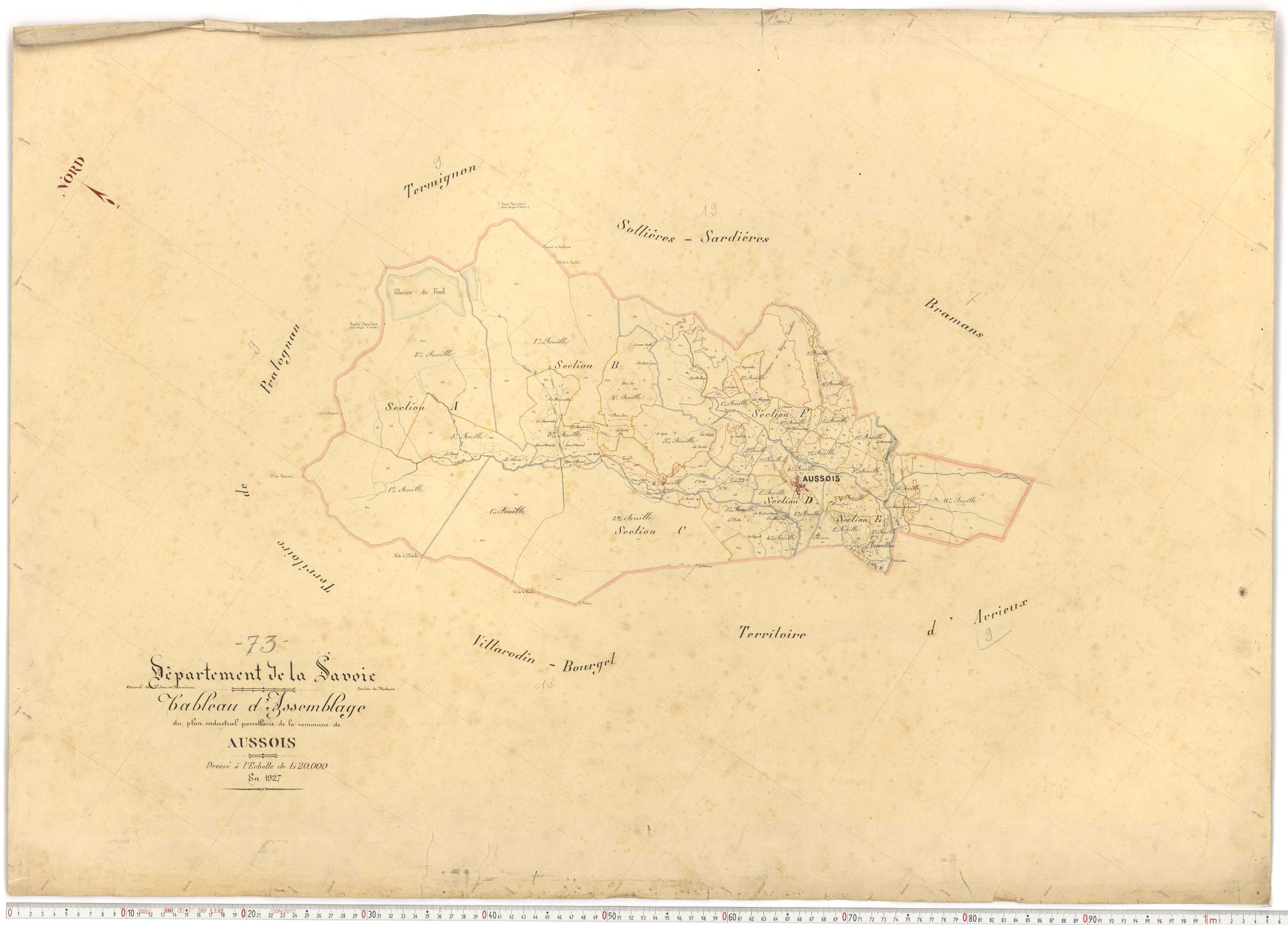 Aussois - Plans cadastraux du premier cadastre français.