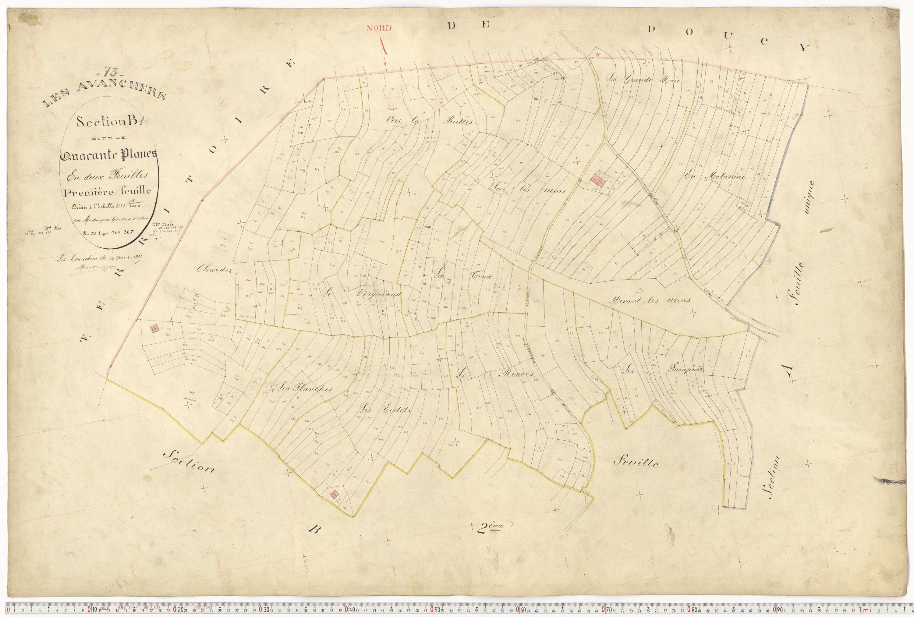 Avanchers-Valmorel - Plans cadastraux du premier cadastre français.