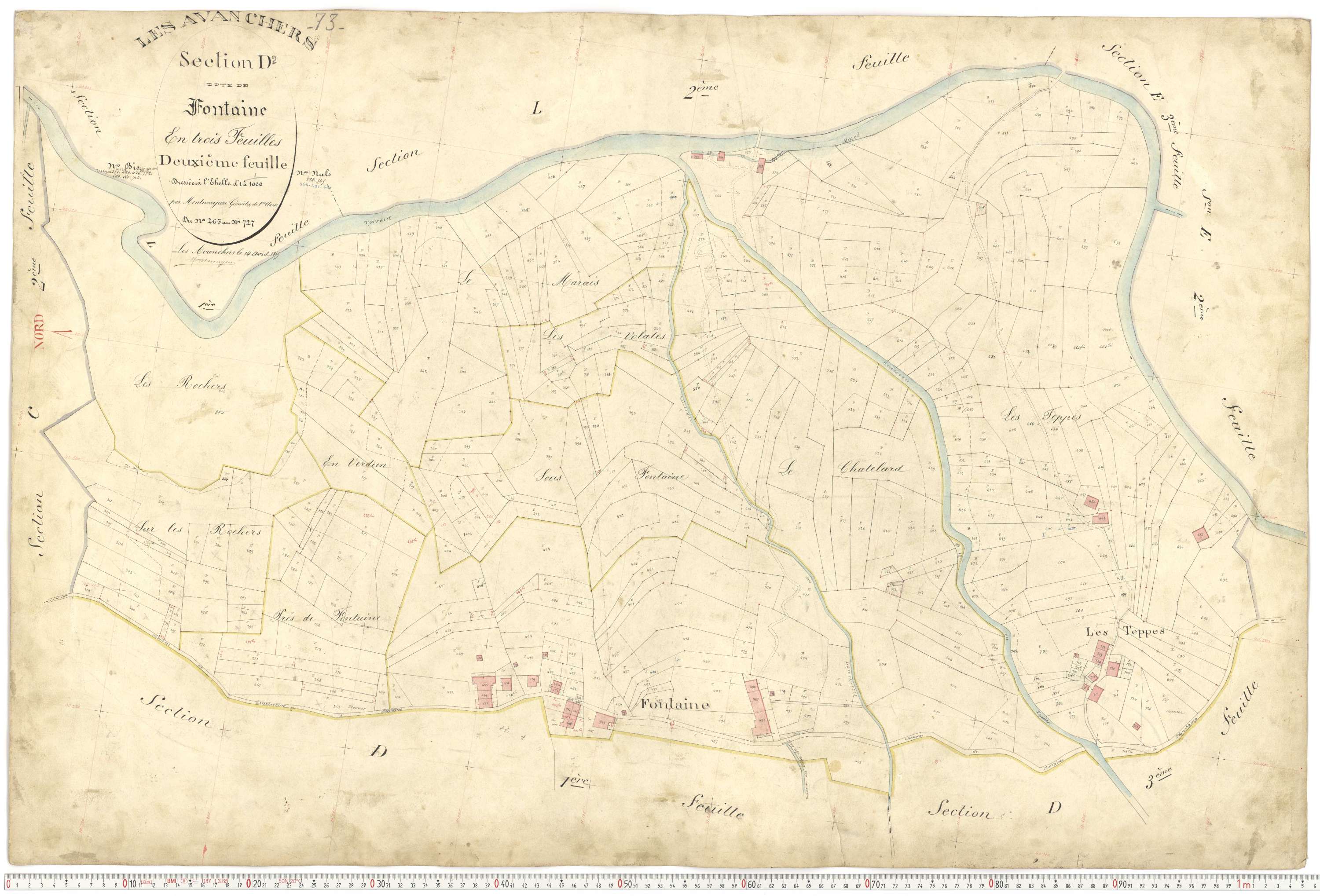 Avanchers-Valmorel - Plans cadastraux du premier cadastre français.