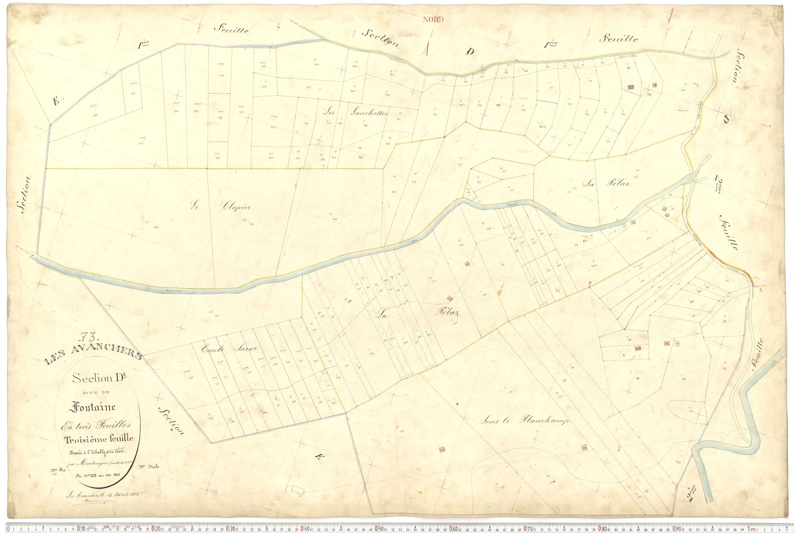 Avanchers-Valmorel - Plans cadastraux du premier cadastre français.
