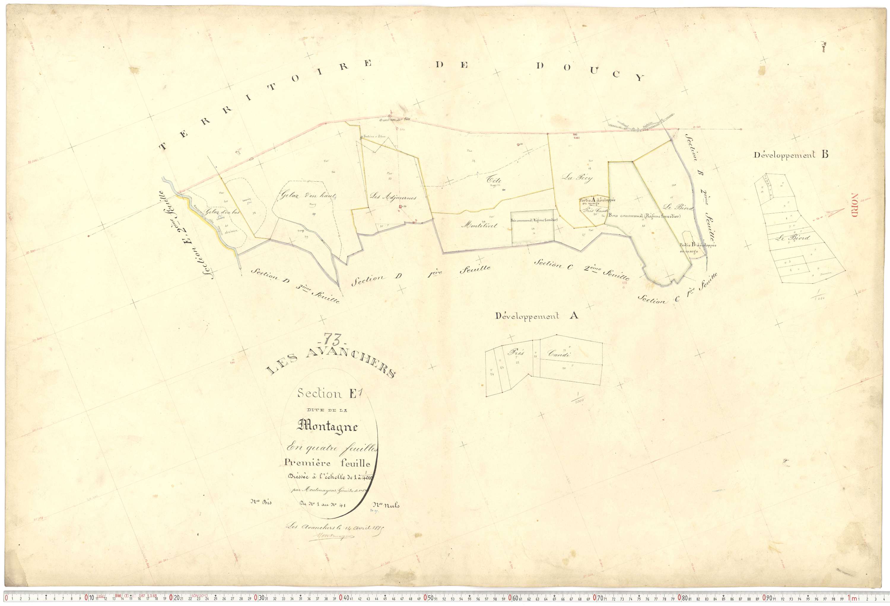 Avanchers-Valmorel - Plans cadastraux du premier cadastre français.