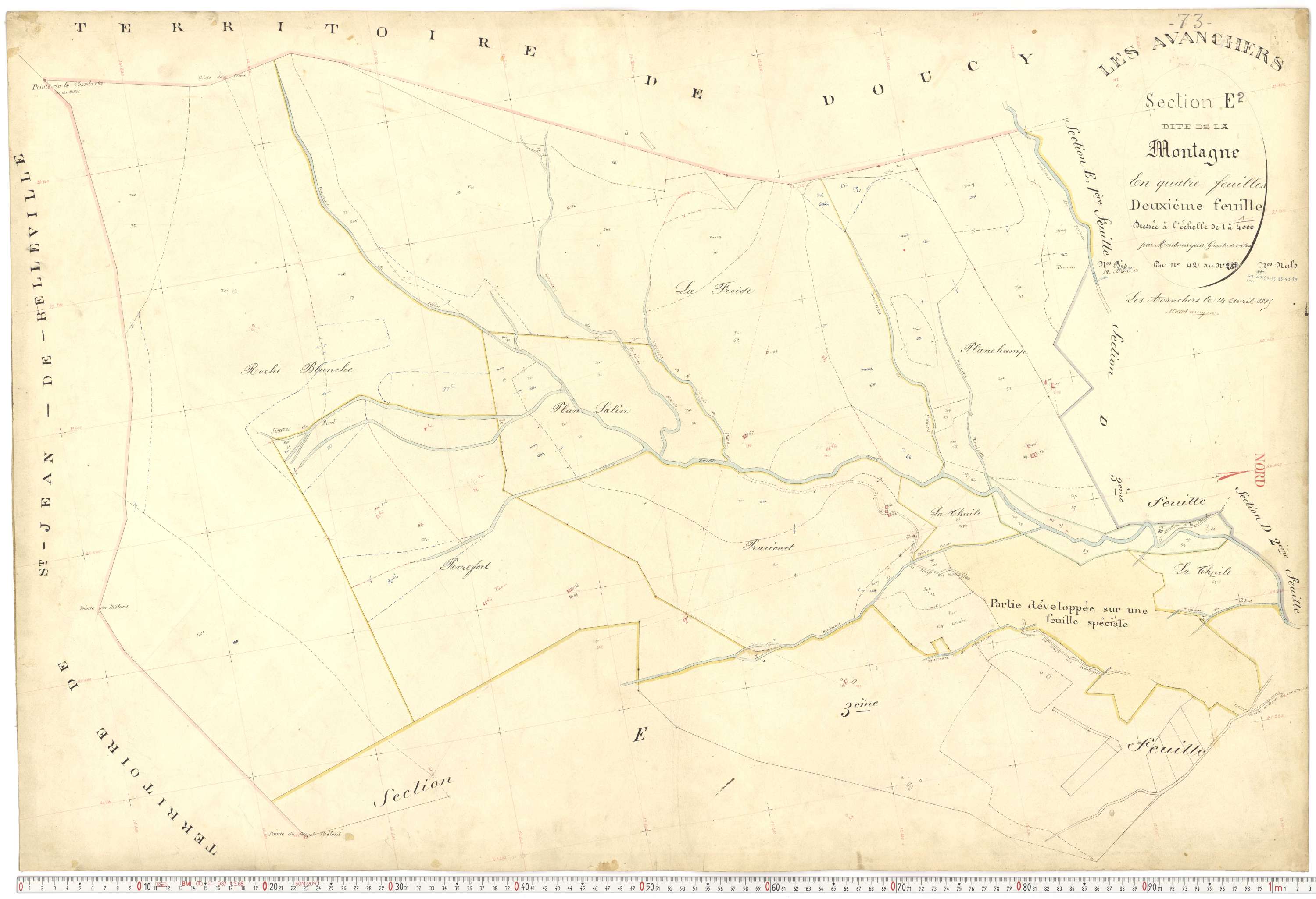 Avanchers-Valmorel - Plans cadastraux du premier cadastre français.