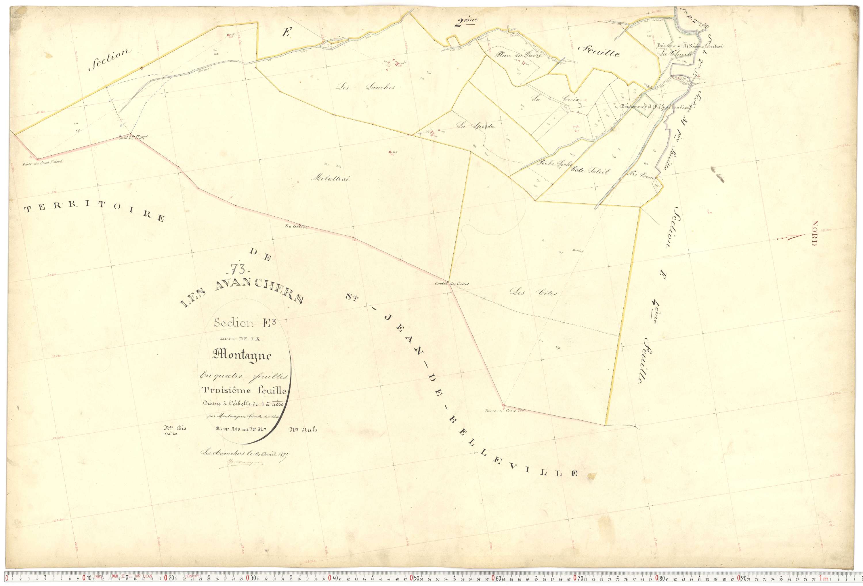 Avanchers-Valmorel - Plans cadastraux du premier cadastre français.