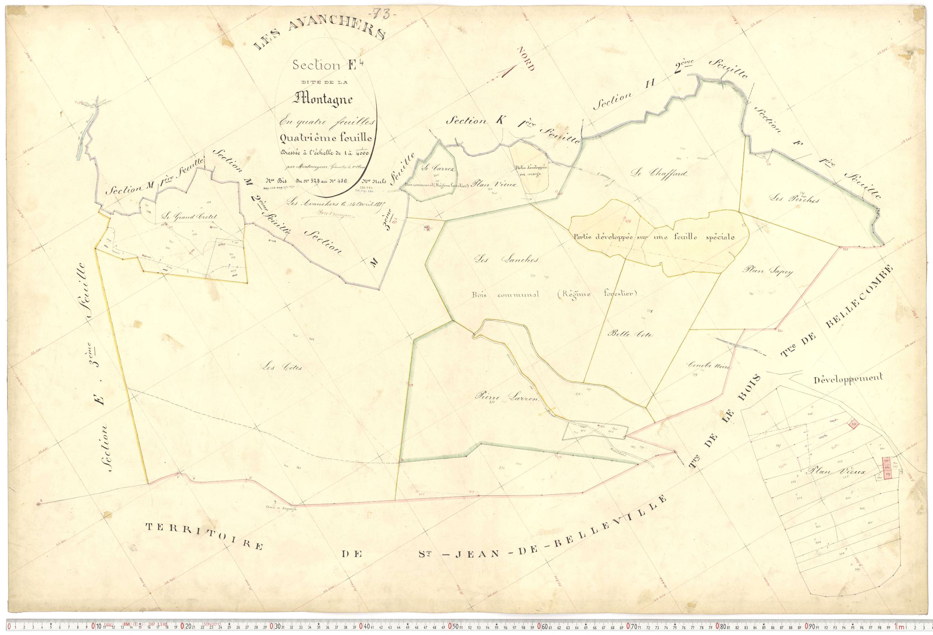 Avanchers-Valmorel - Plans cadastraux du premier cadastre français.