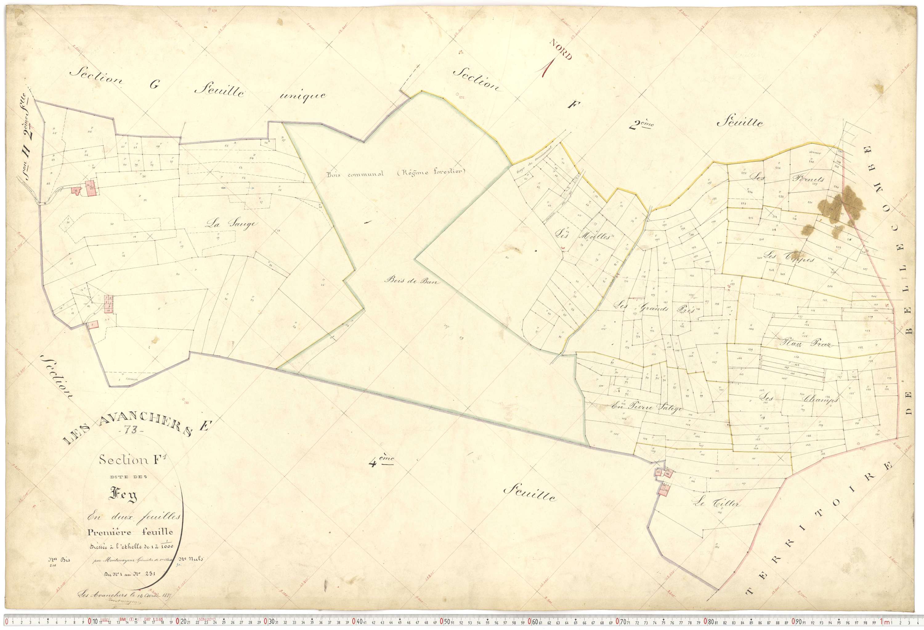 Avanchers-Valmorel - Plans cadastraux du premier cadastre français.