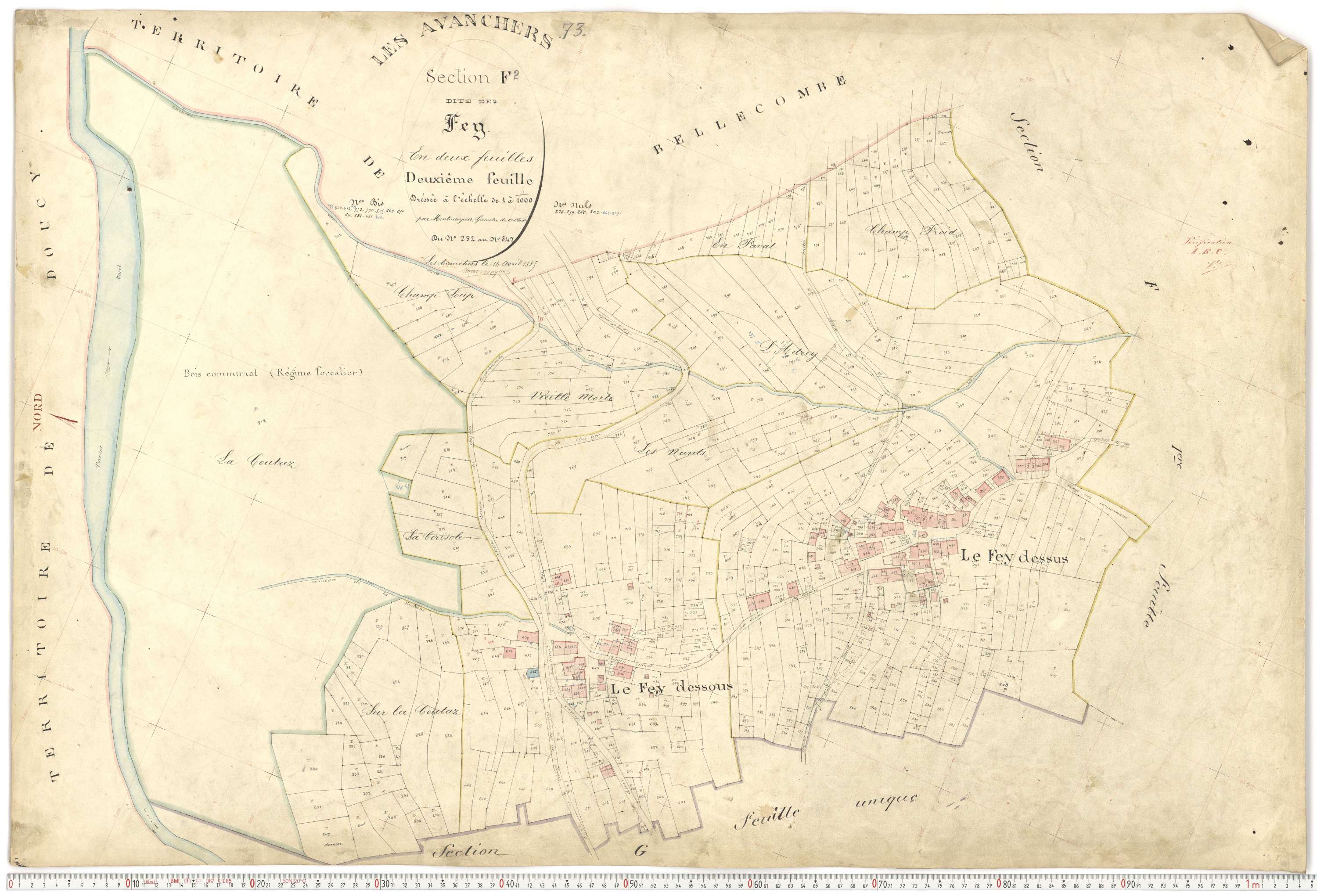Avanchers-Valmorel - Plans cadastraux du premier cadastre français.