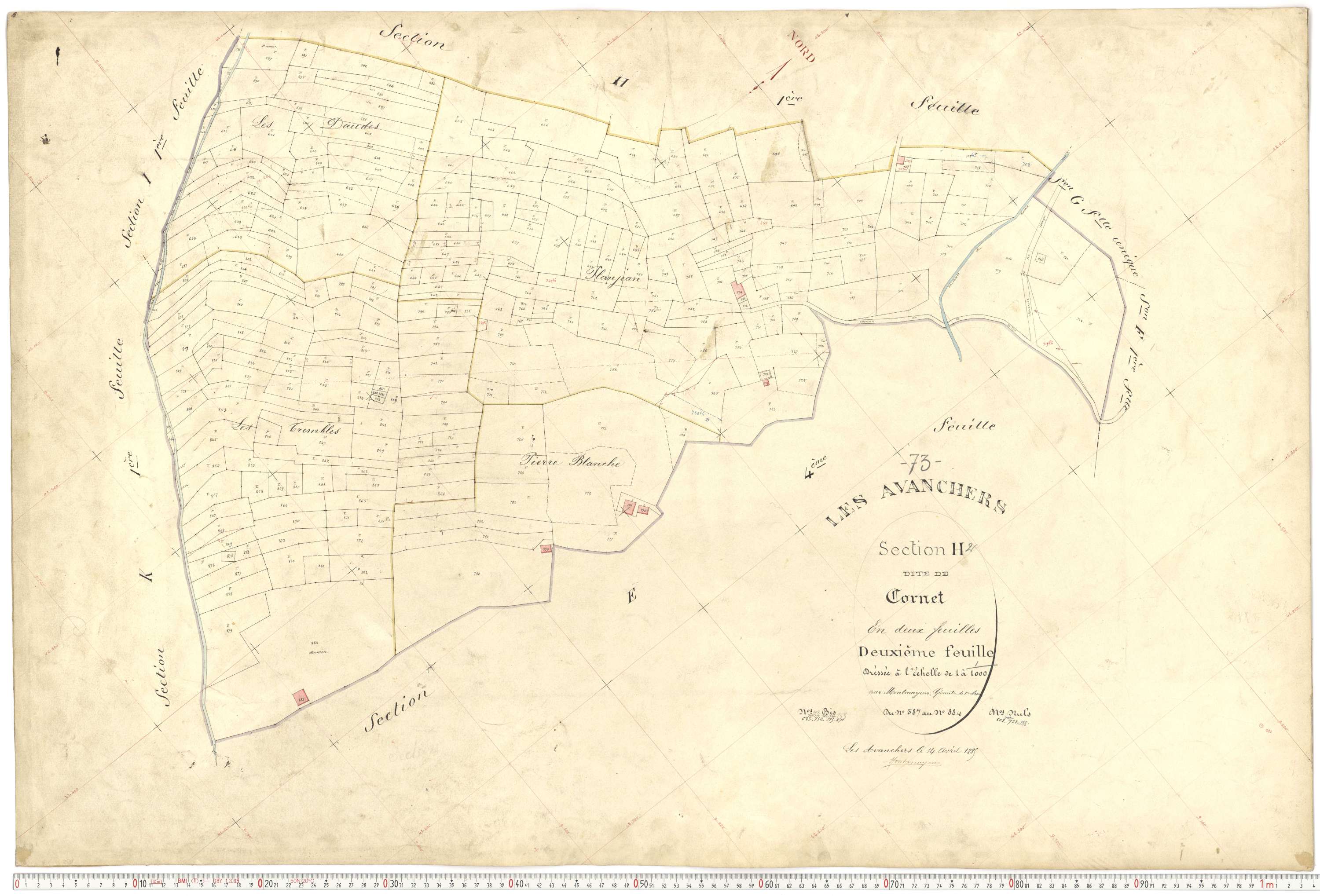 Avanchers-Valmorel - Plans cadastraux du premier cadastre français.