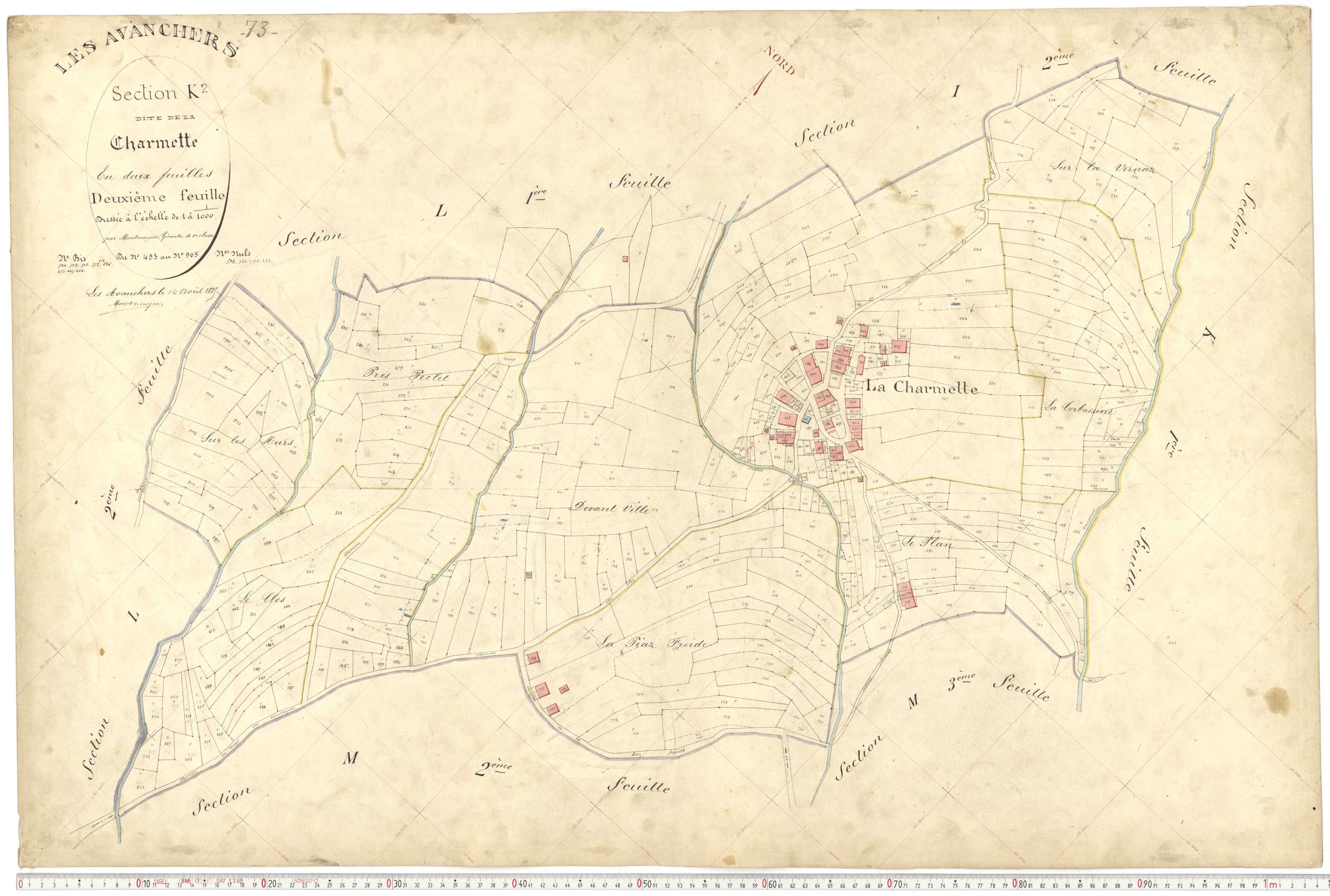 Avanchers-Valmorel - Plans cadastraux du premier cadastre français.