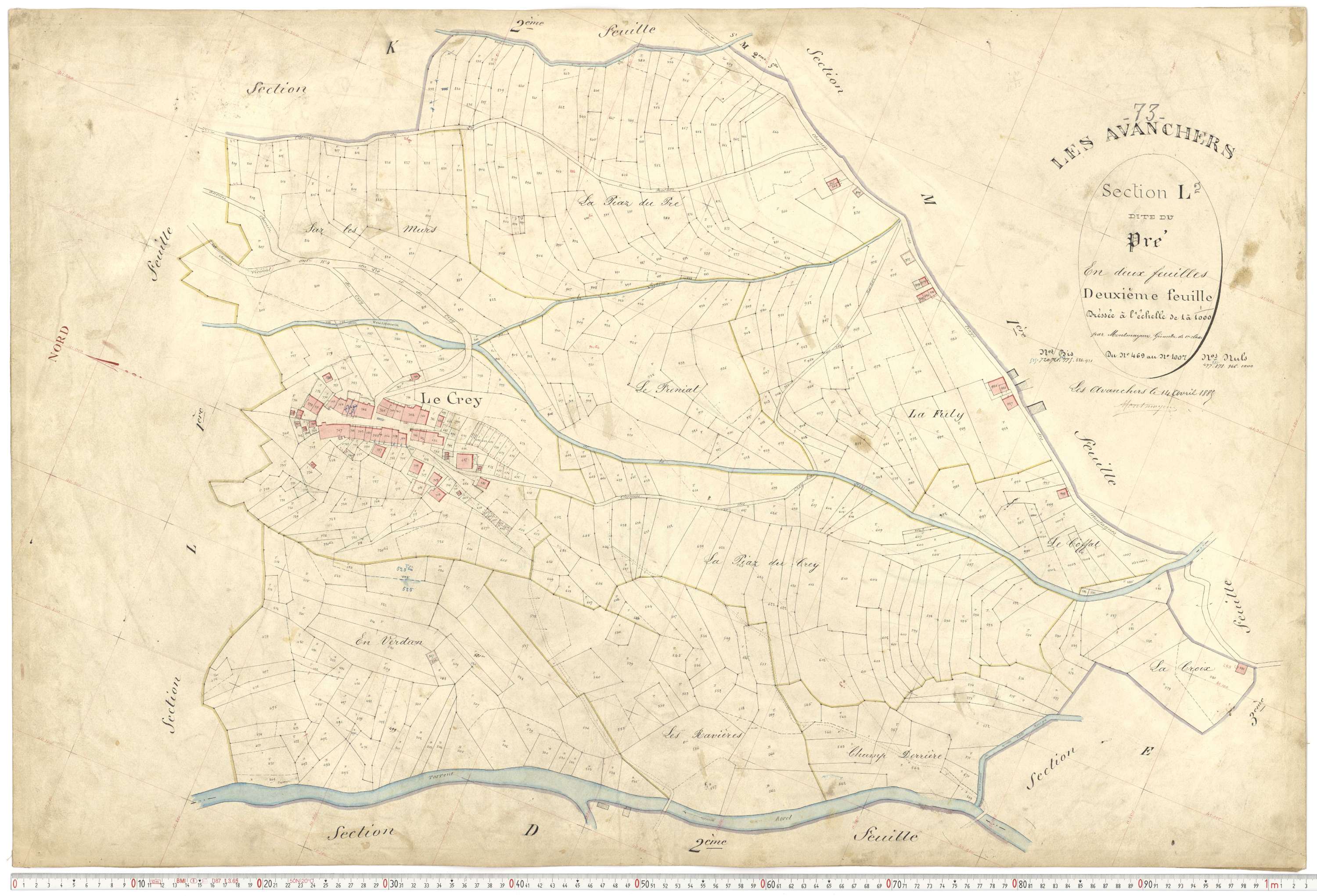 Avanchers-Valmorel - Plans cadastraux du premier cadastre français.