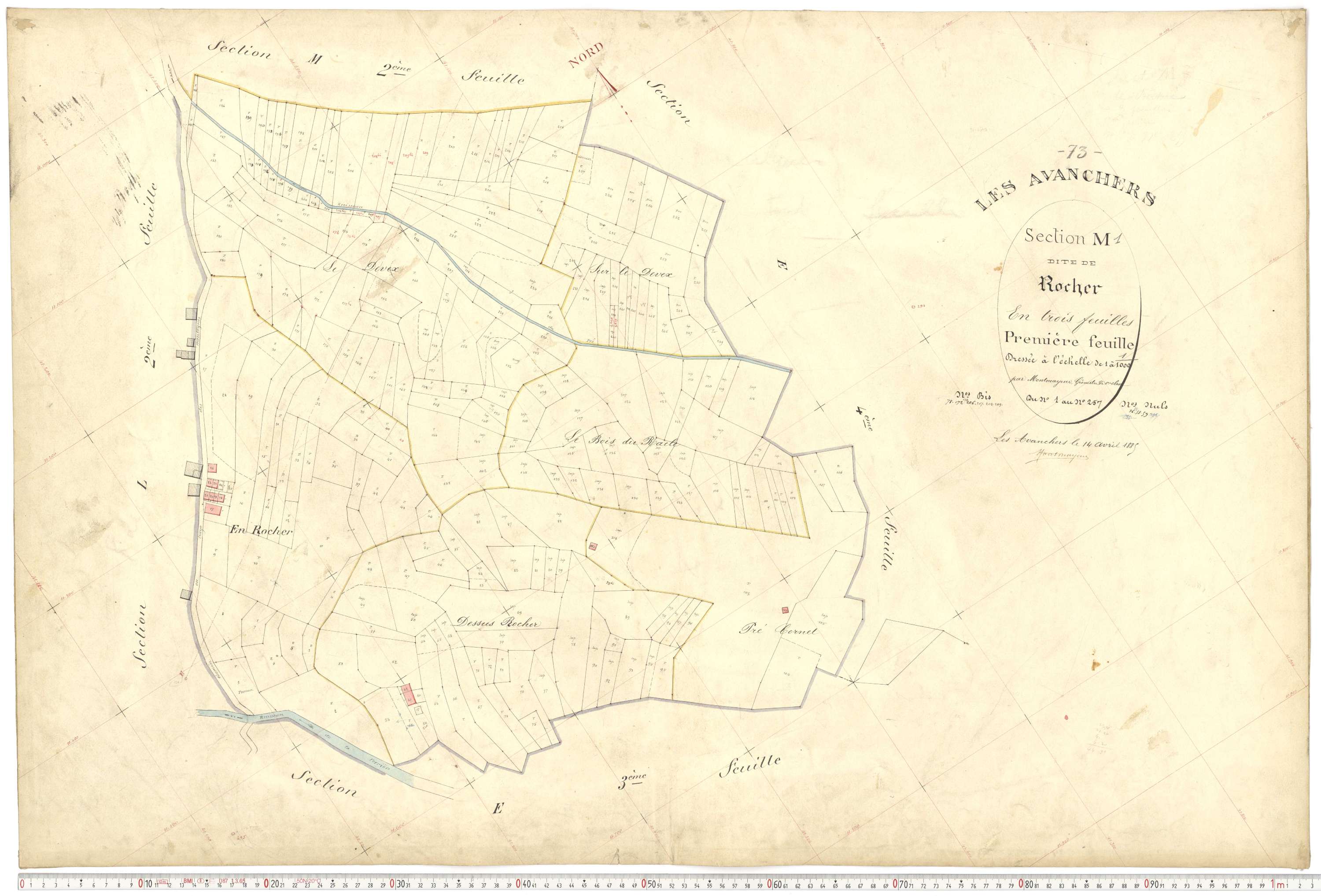 Avanchers-Valmorel - Plans cadastraux du premier cadastre français.