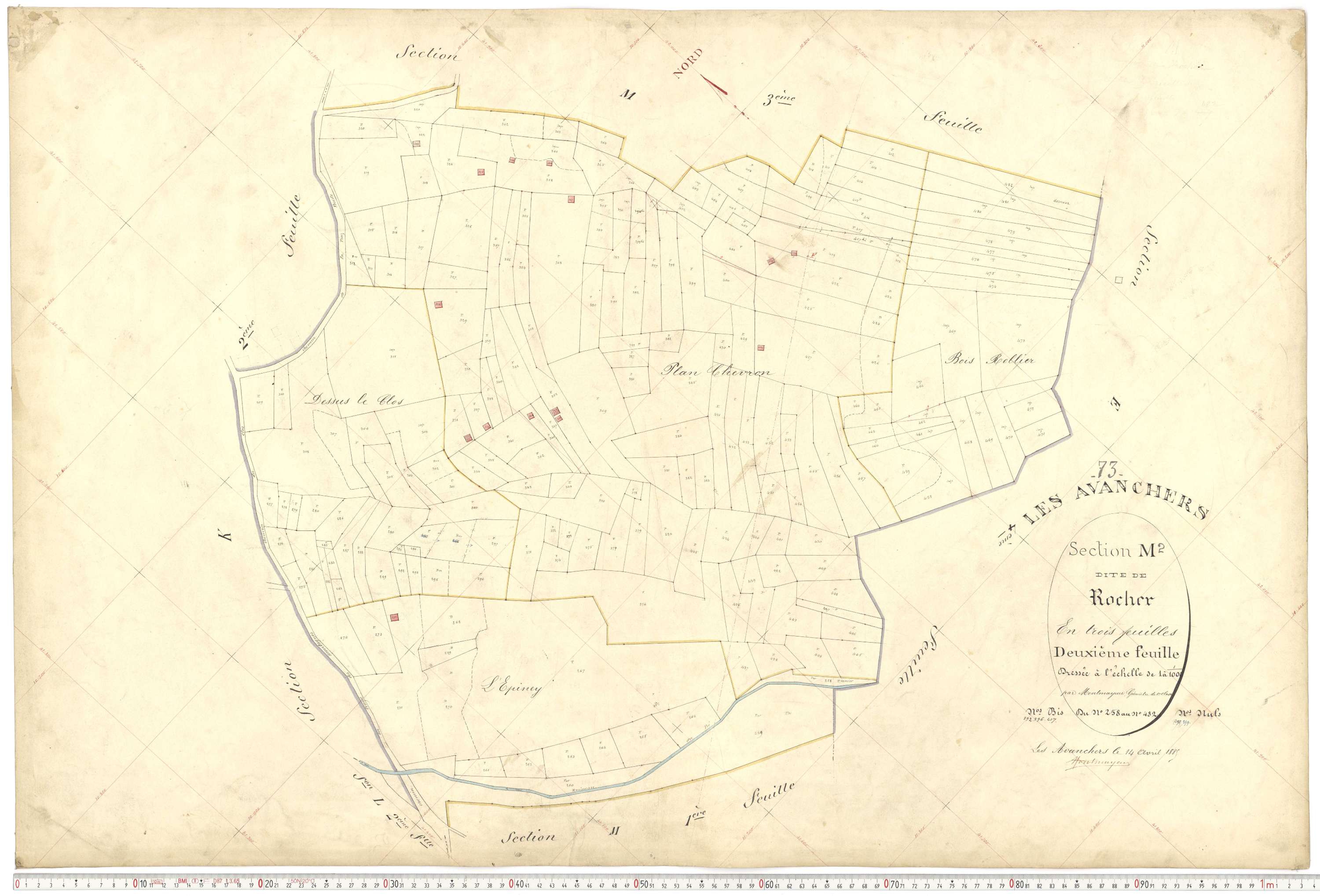 Avanchers-Valmorel - Plans cadastraux du premier cadastre français.
