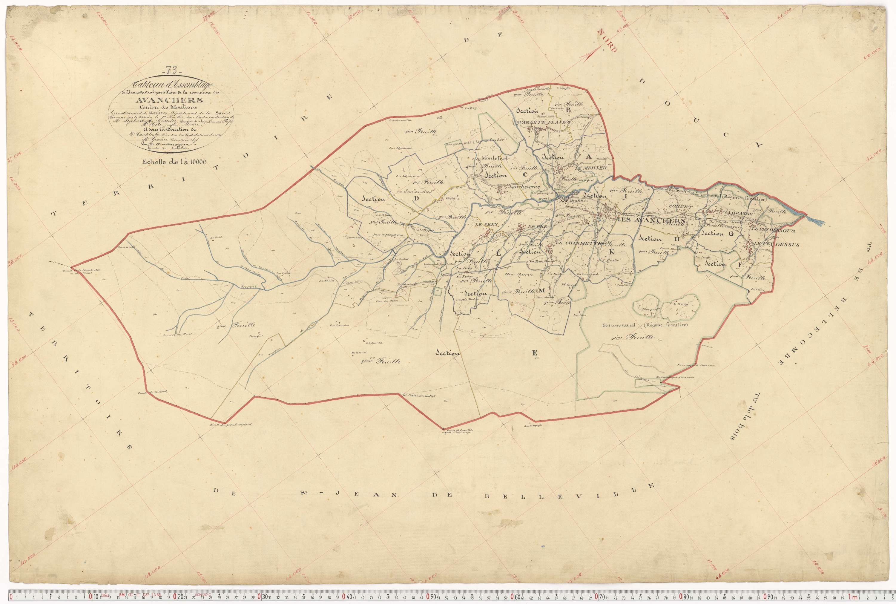 Avanchers-Valmorel - Plans cadastraux du premier cadastre français.