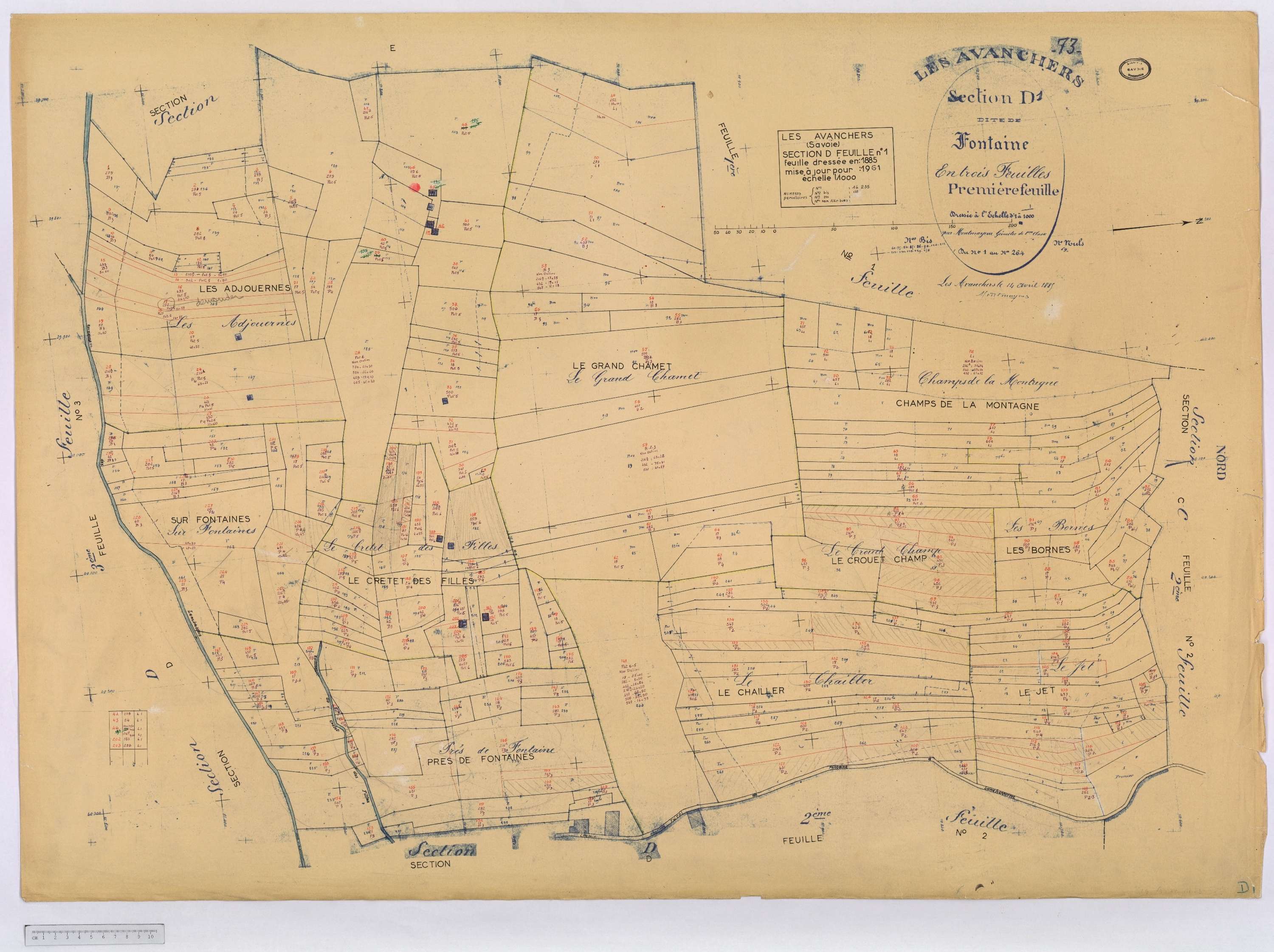 Avanchers-Valmorel - Cadastre rénové et cadastre remembré.