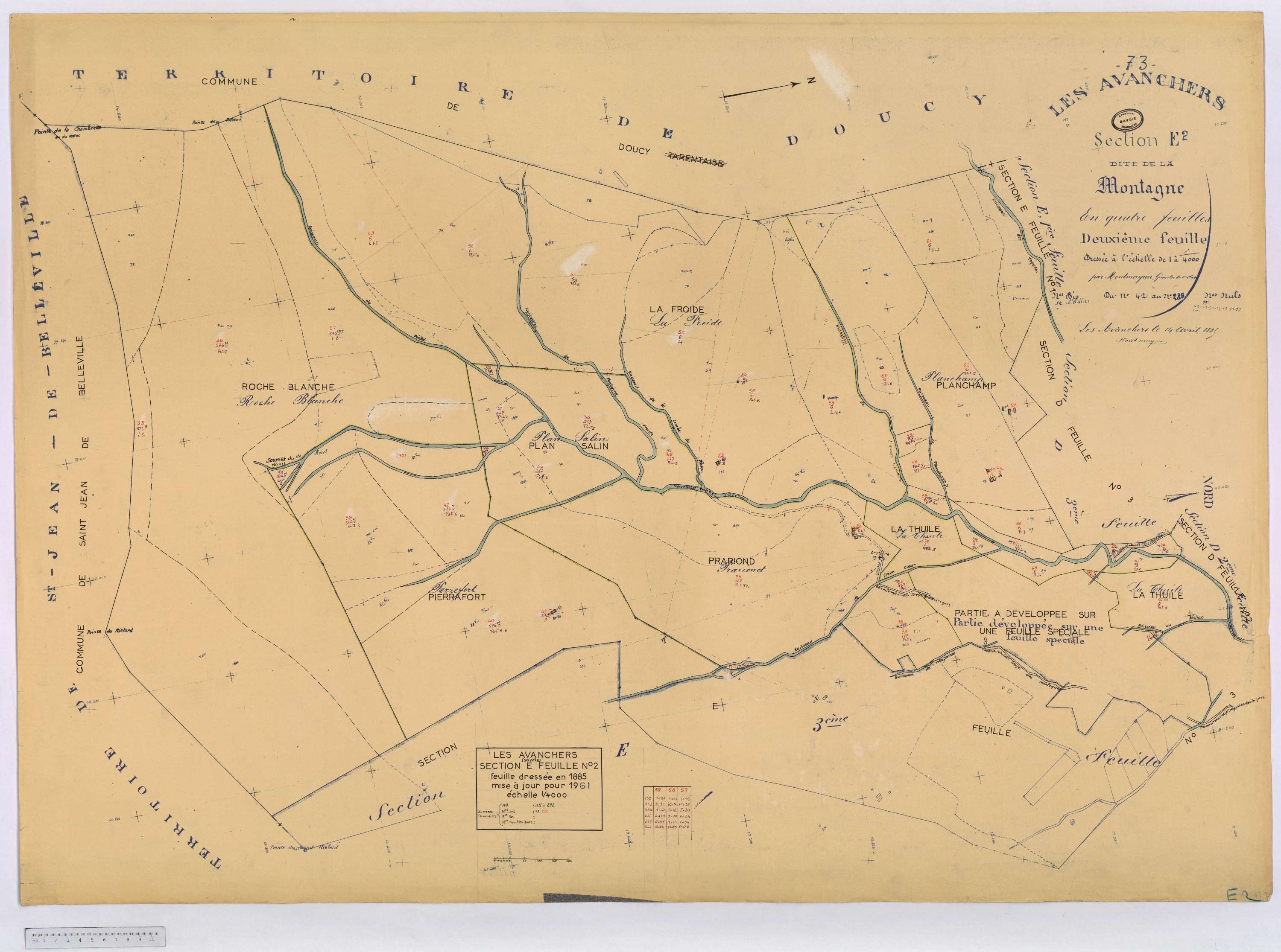 Avanchers-Valmorel - Cadastre rénové et cadastre remembré.