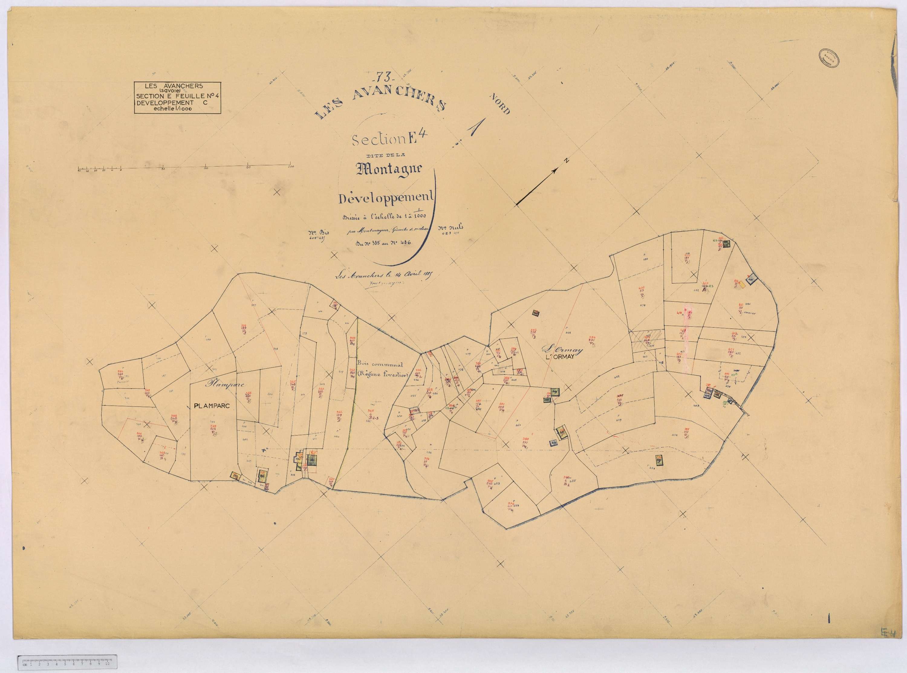 Avanchers-Valmorel - Cadastre rénové et cadastre remembré.