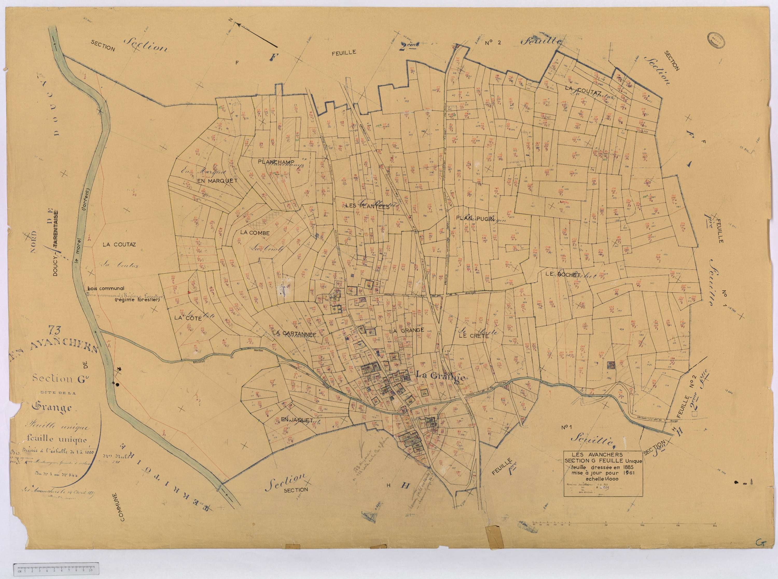 Avanchers-Valmorel - Cadastre rénové et cadastre remembré.
