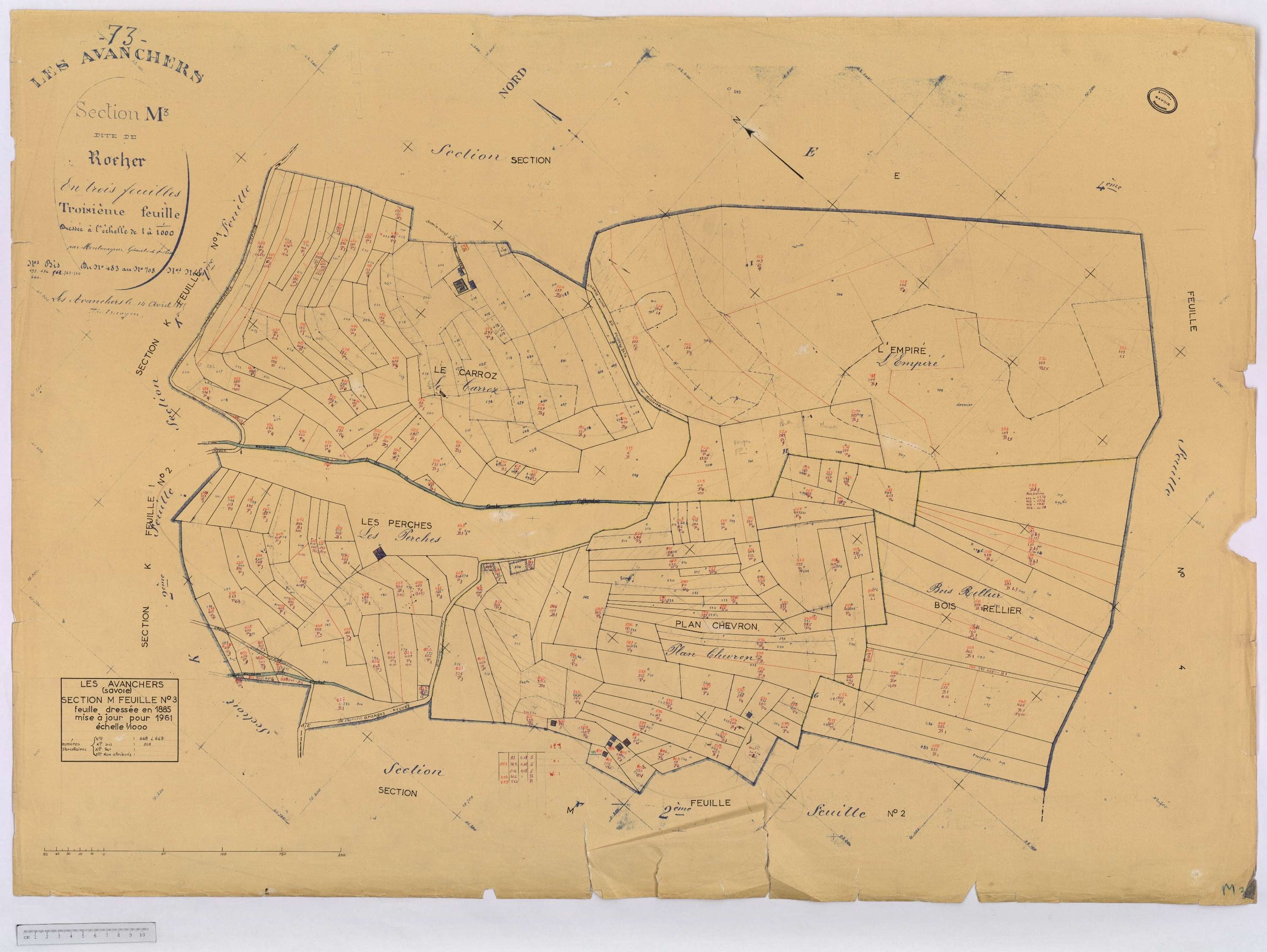 Avanchers-Valmorel - Cadastre rénové et cadastre remembré.