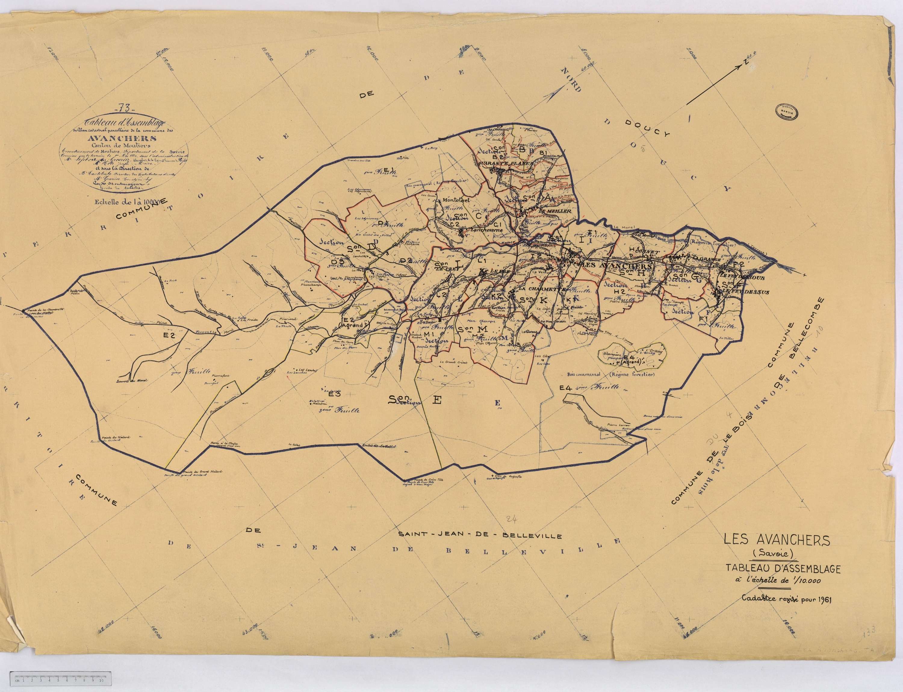 Avanchers-Valmorel - Cadastre rénové et cadastre remembré.