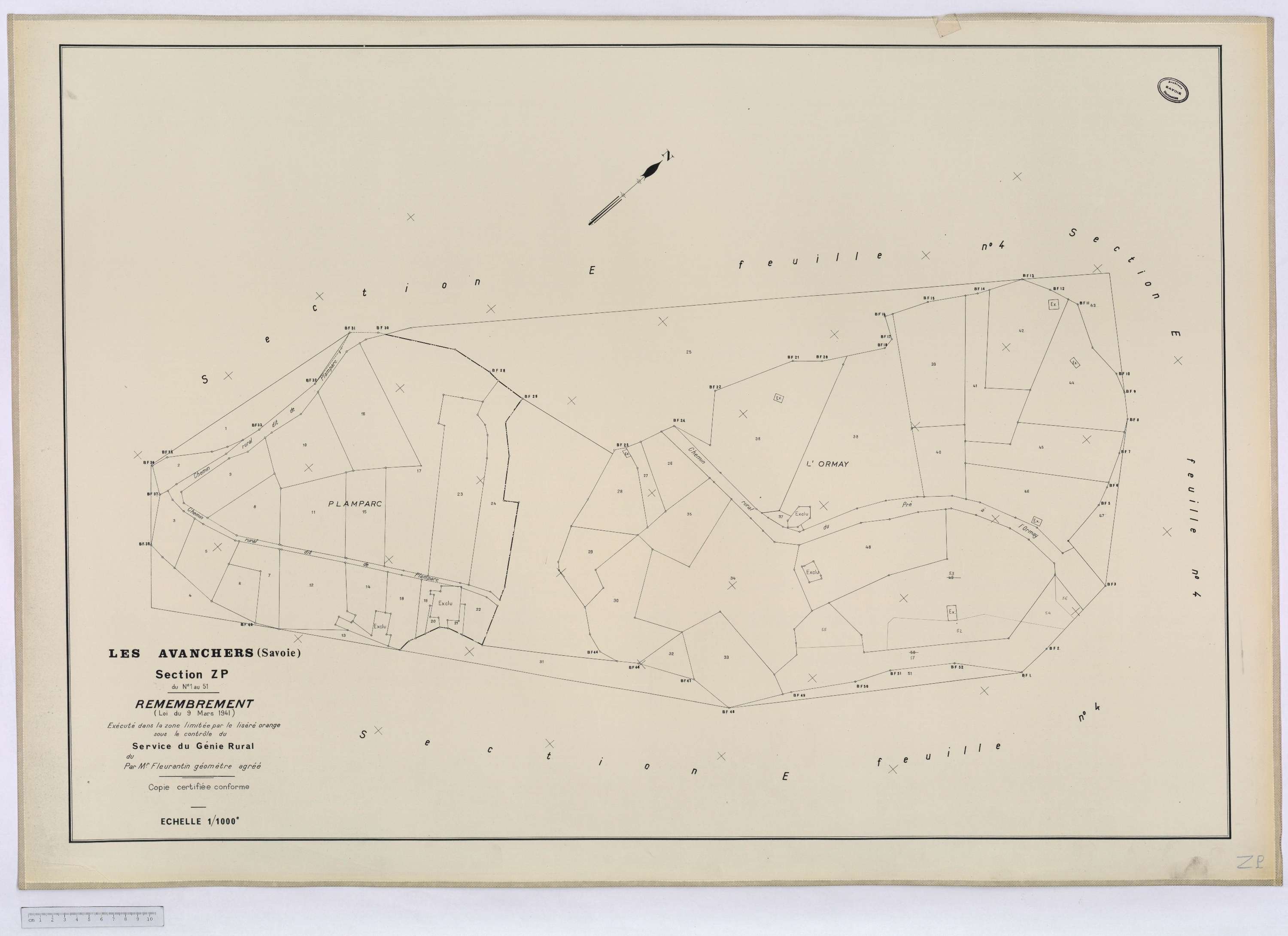 Avanchers-Valmorel - Cadastre rénové et cadastre remembré.