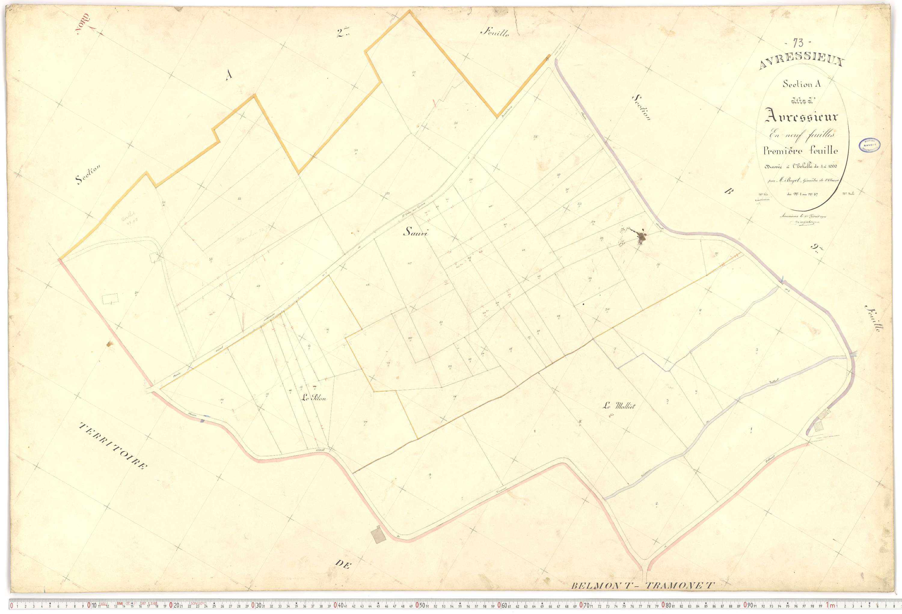 Avressieux - Plans cadastraux du premier cadastre français.