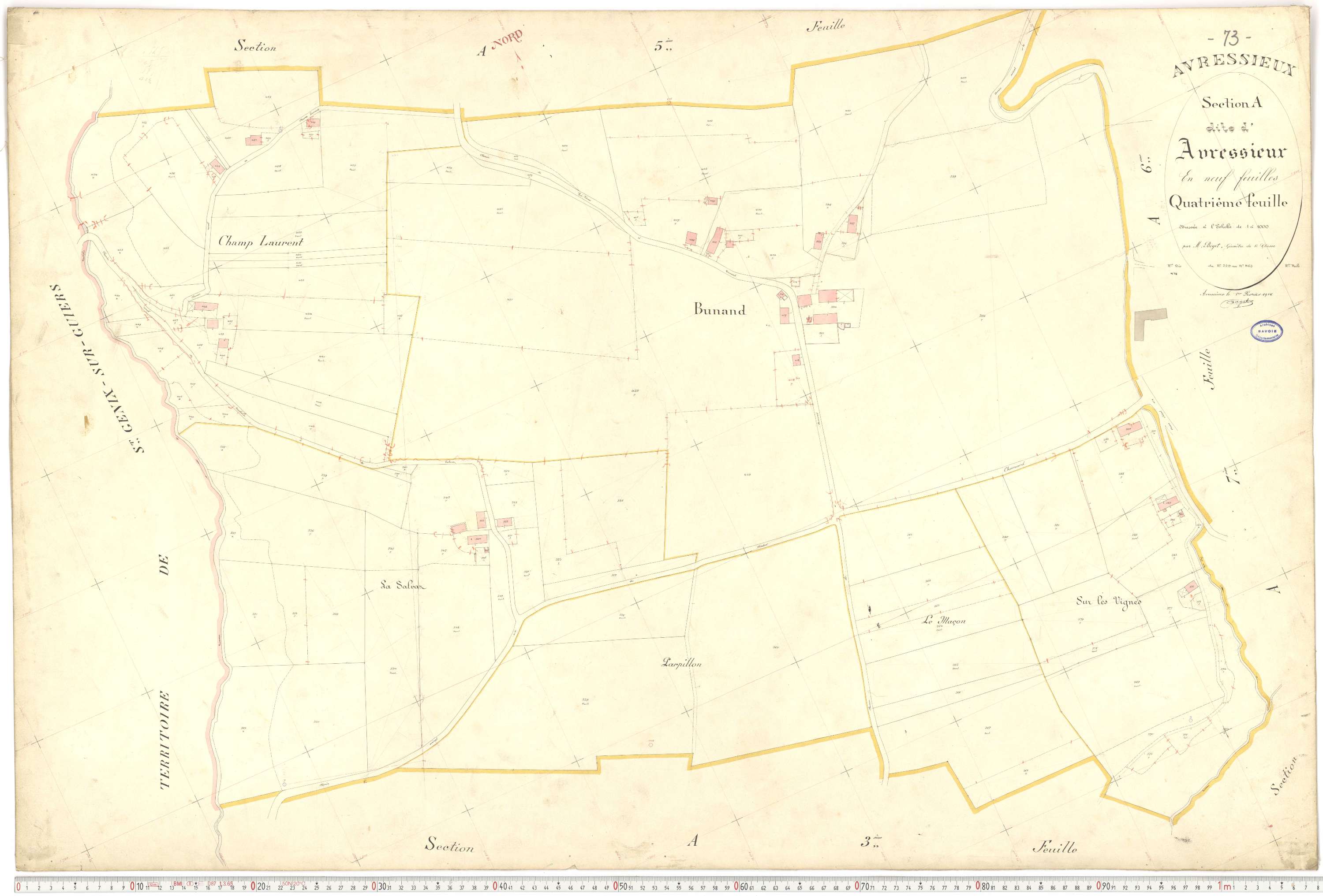 Avressieux - Plans cadastraux du premier cadastre français.