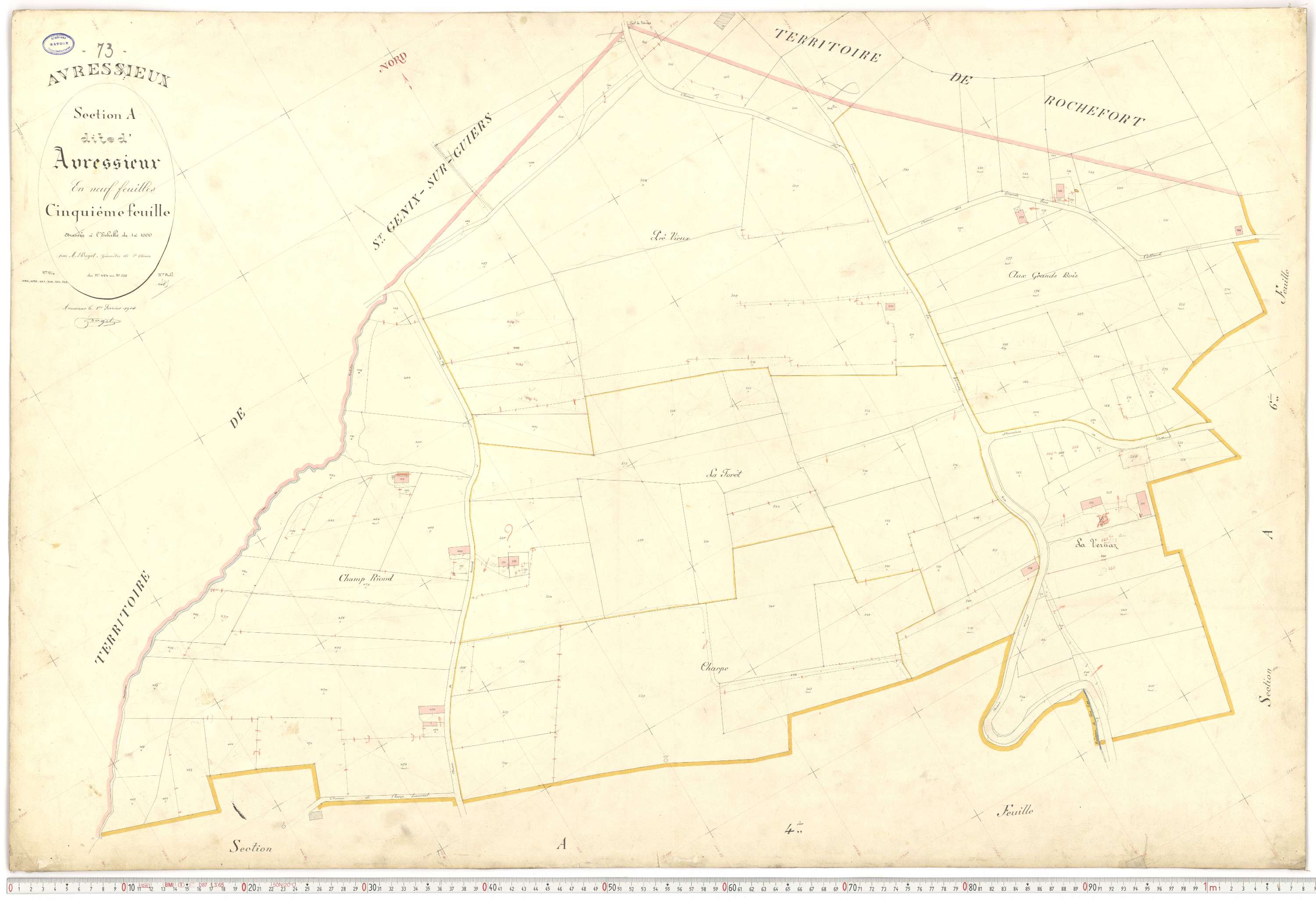 Avressieux - Plans cadastraux du premier cadastre français.