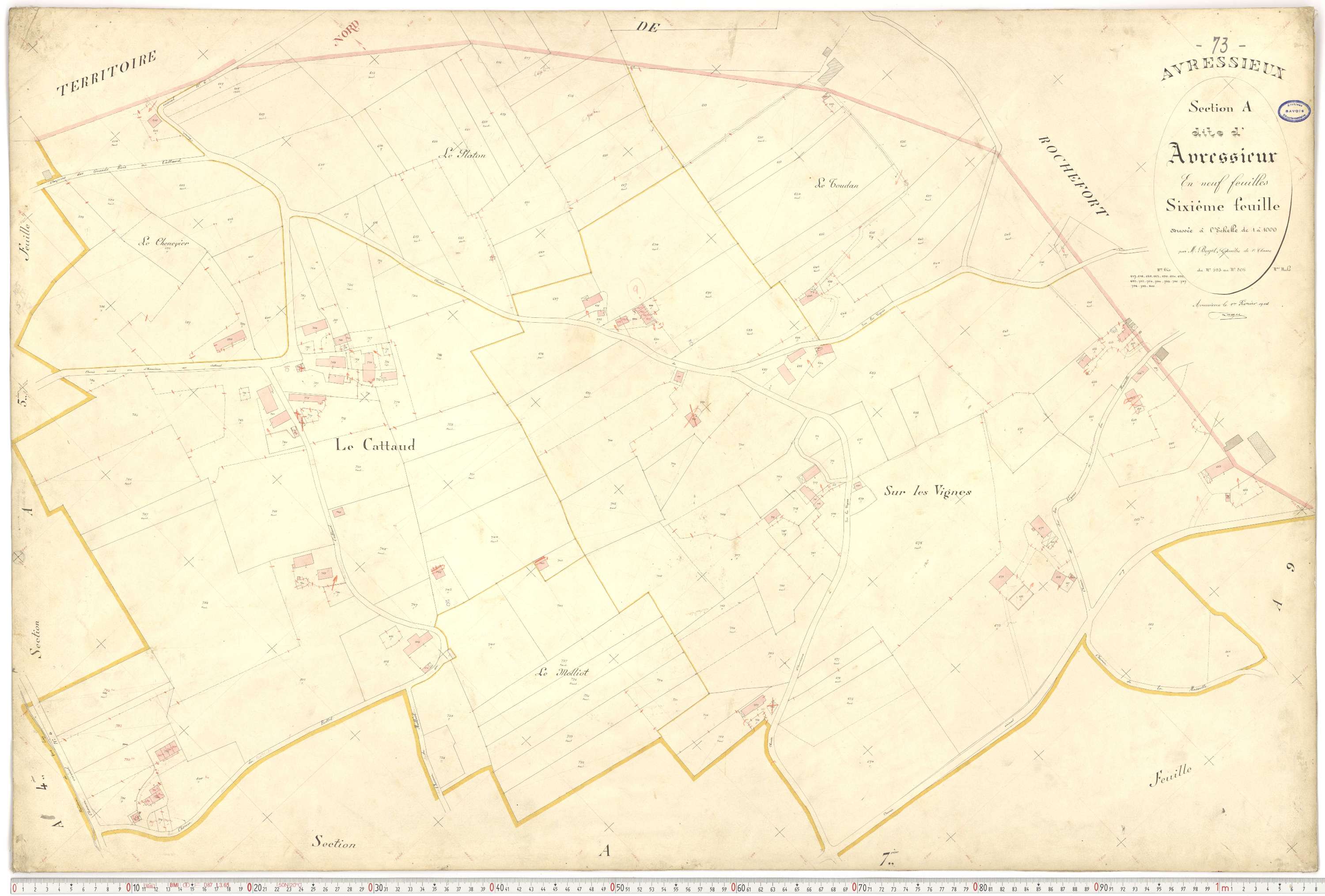 Avressieux - Plans cadastraux du premier cadastre français.
