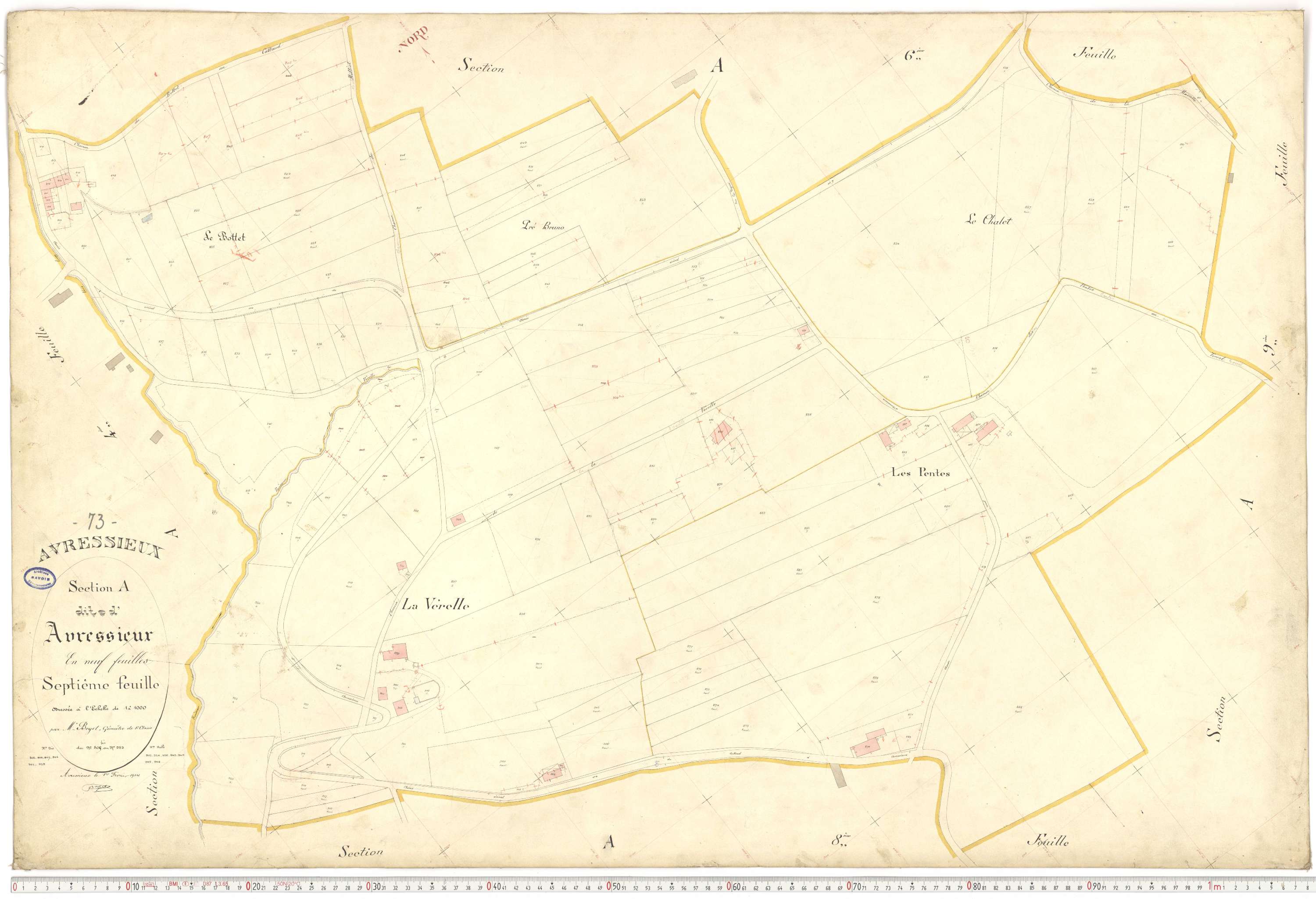 Avressieux - Plans cadastraux du premier cadastre français.