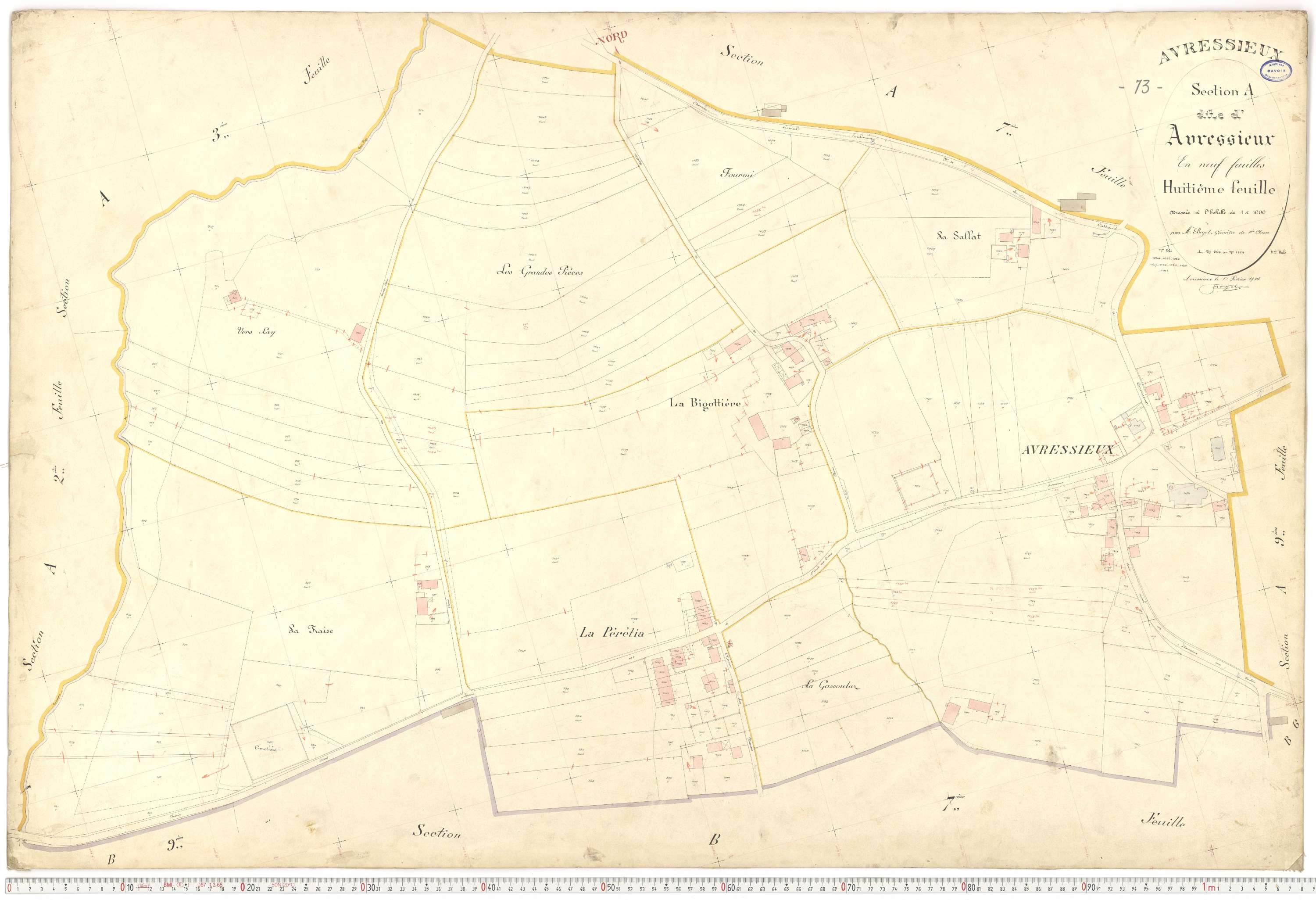 Avressieux - Plans cadastraux du premier cadastre français.