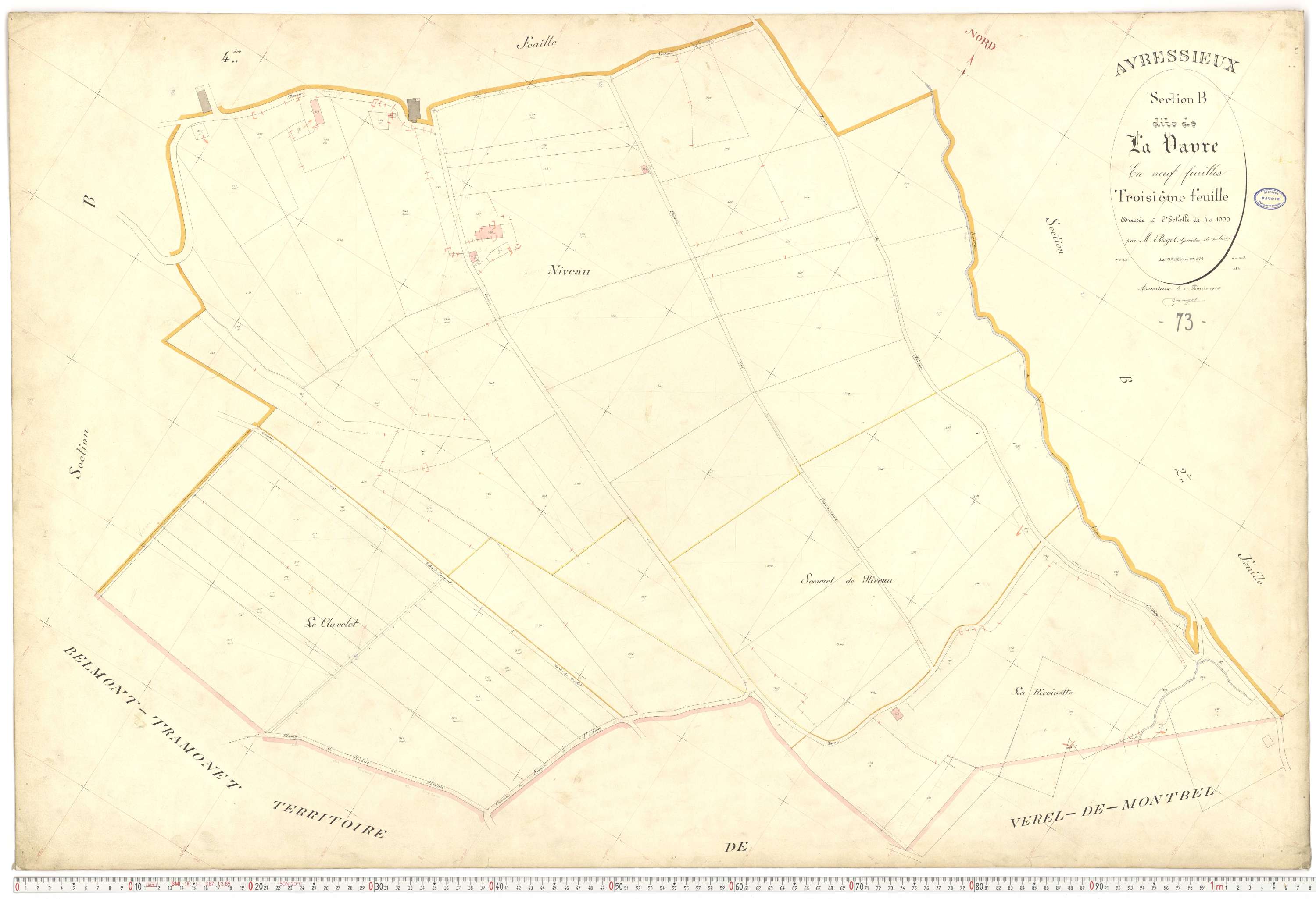 Avressieux - Plans cadastraux du premier cadastre français.