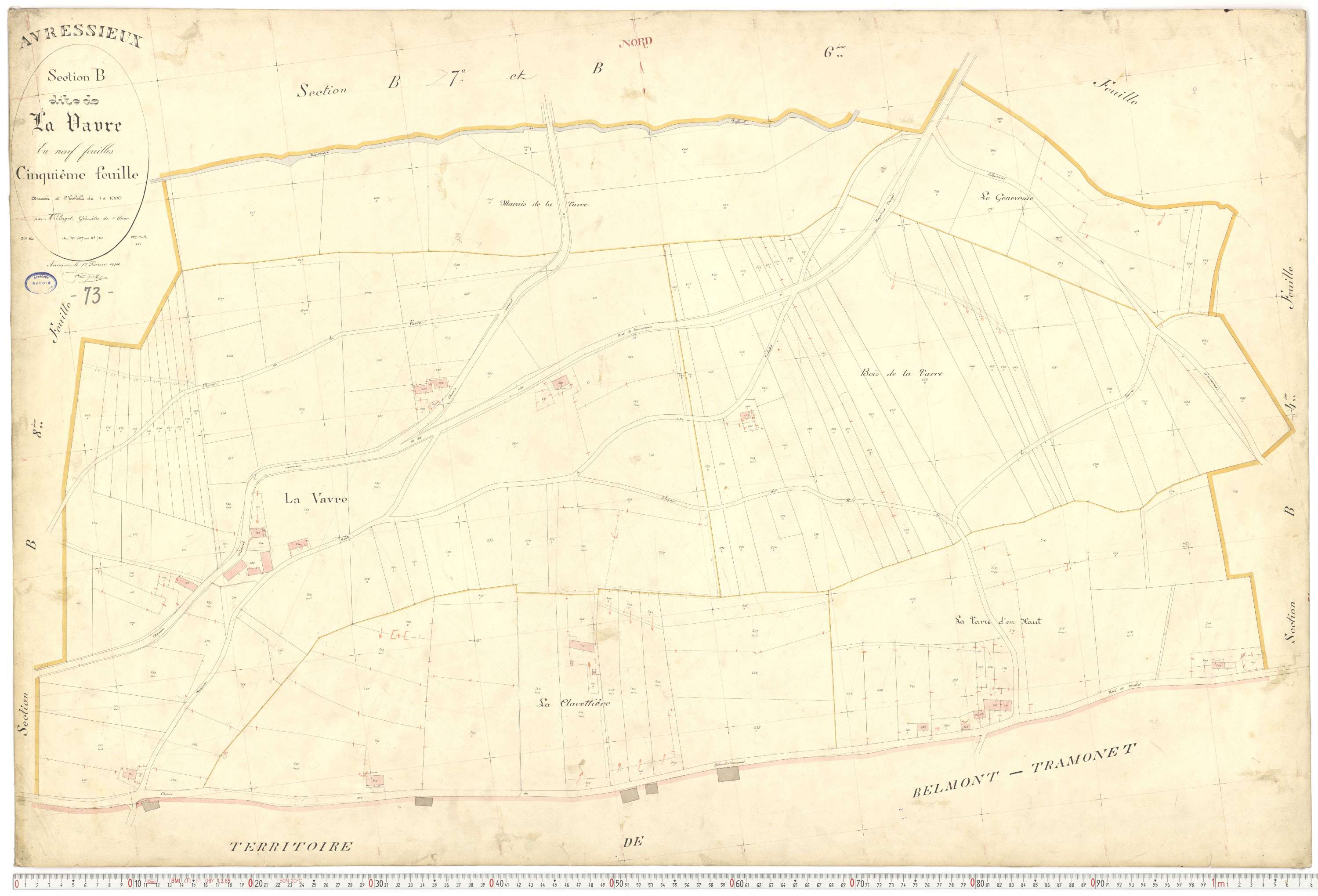 Avressieux - Plans cadastraux du premier cadastre français.