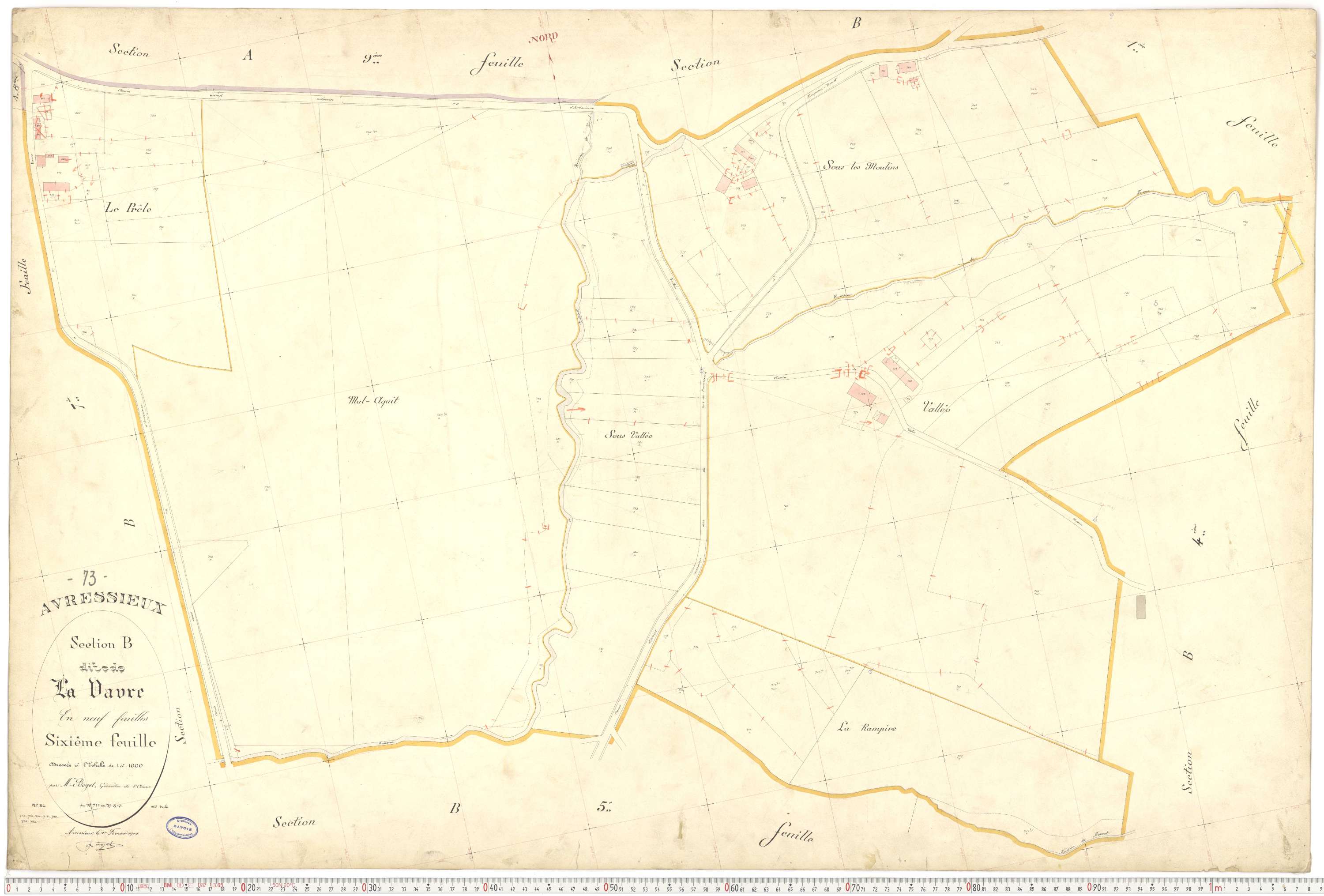 Avressieux - Plans cadastraux du premier cadastre français.