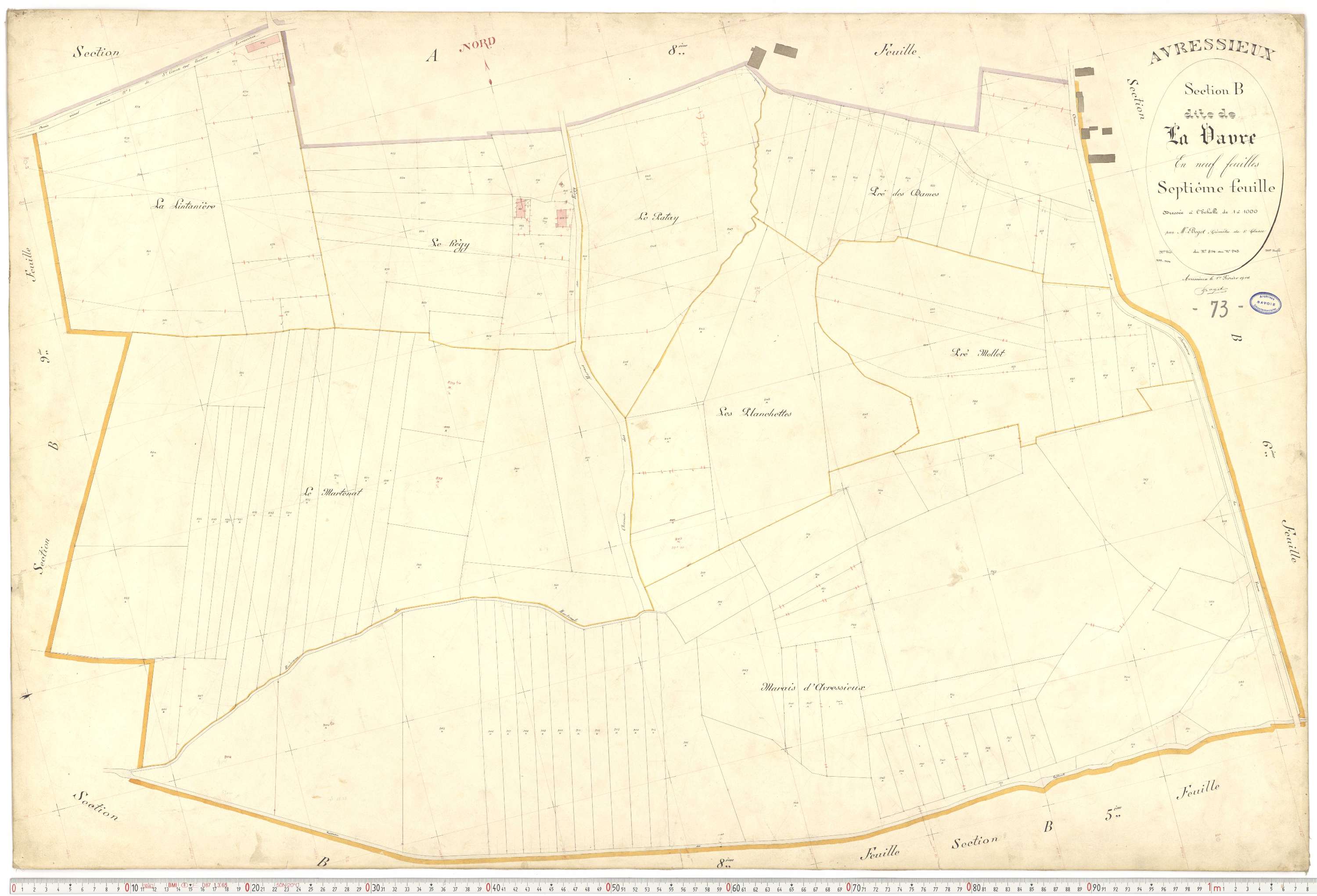 Avressieux - Plans cadastraux du premier cadastre français.