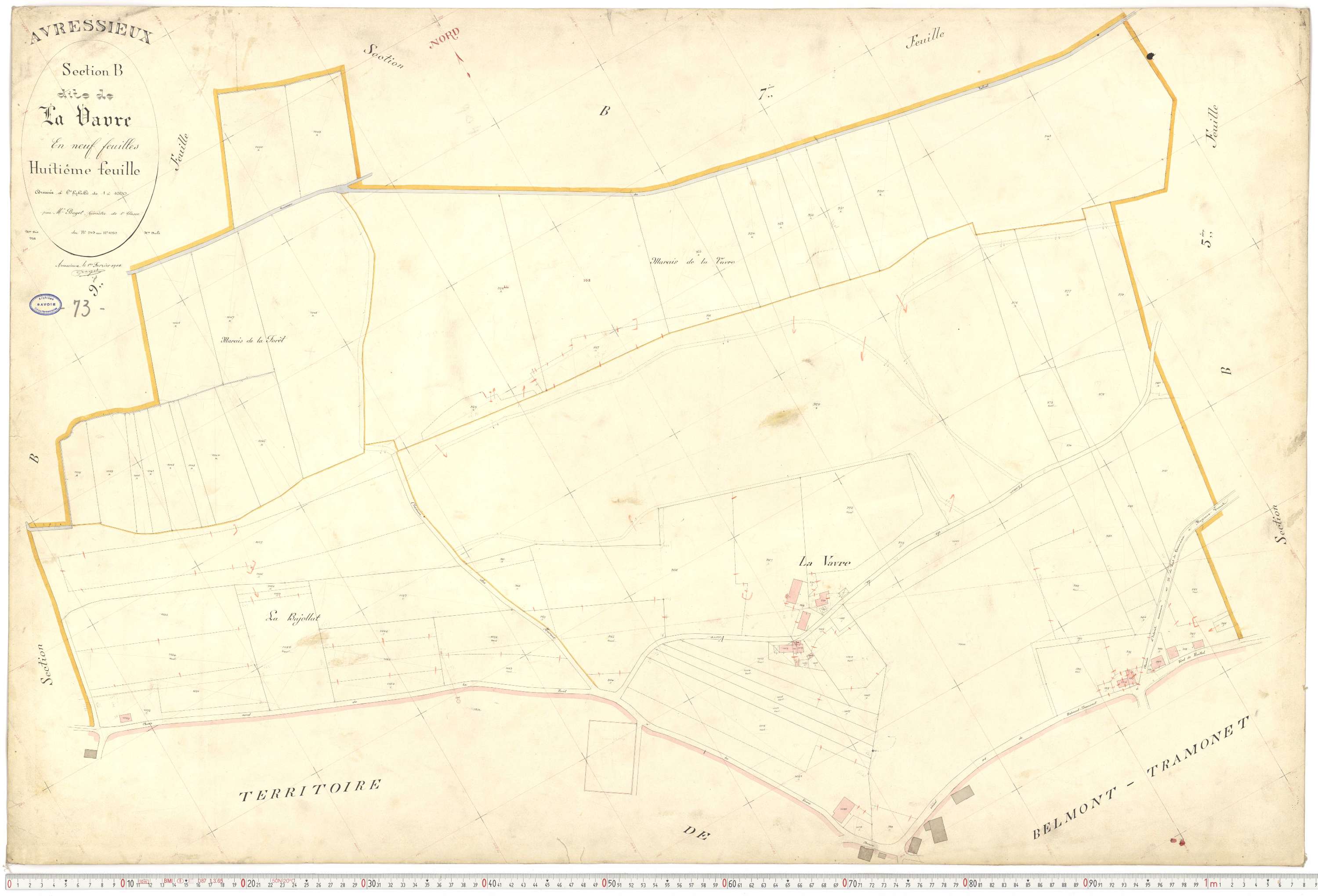 Avressieux - Plans cadastraux du premier cadastre français.
