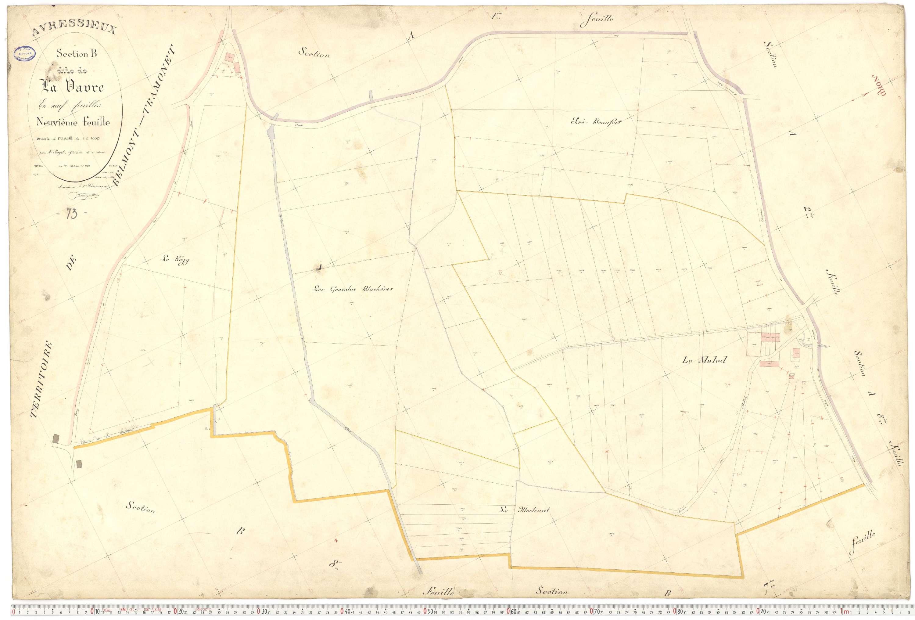 Avressieux - Plans cadastraux du premier cadastre français.
