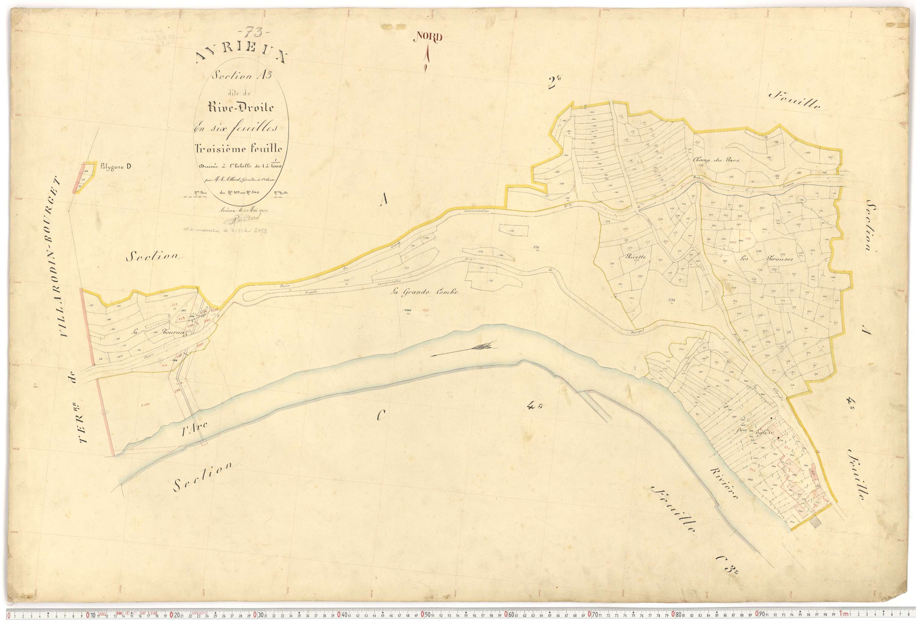 Avrieux - Plans cadastraux du premier cadastre français.